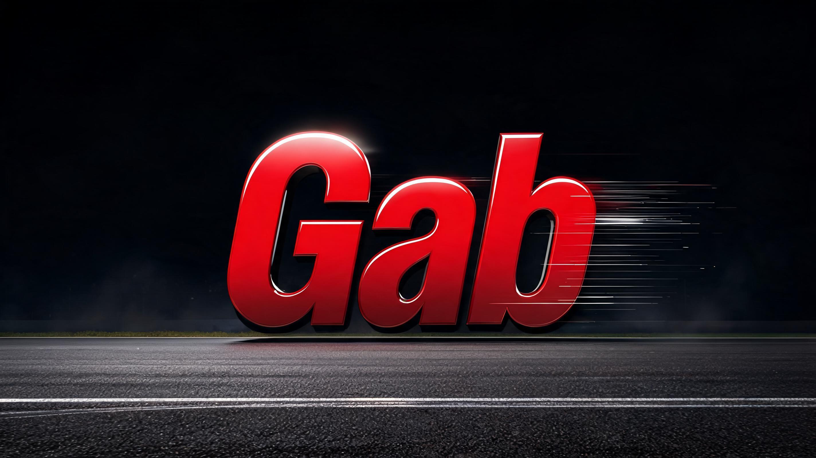 "Gab" — Racing | AI Text Effect Generator