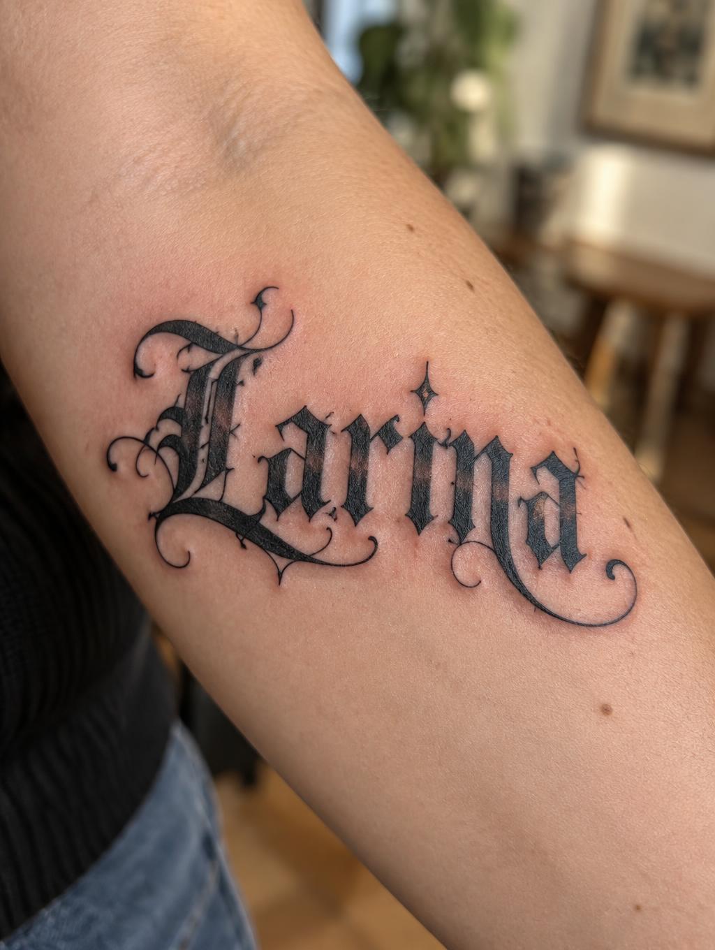 "Larina" — Tattoo | AI Text Effect Generator