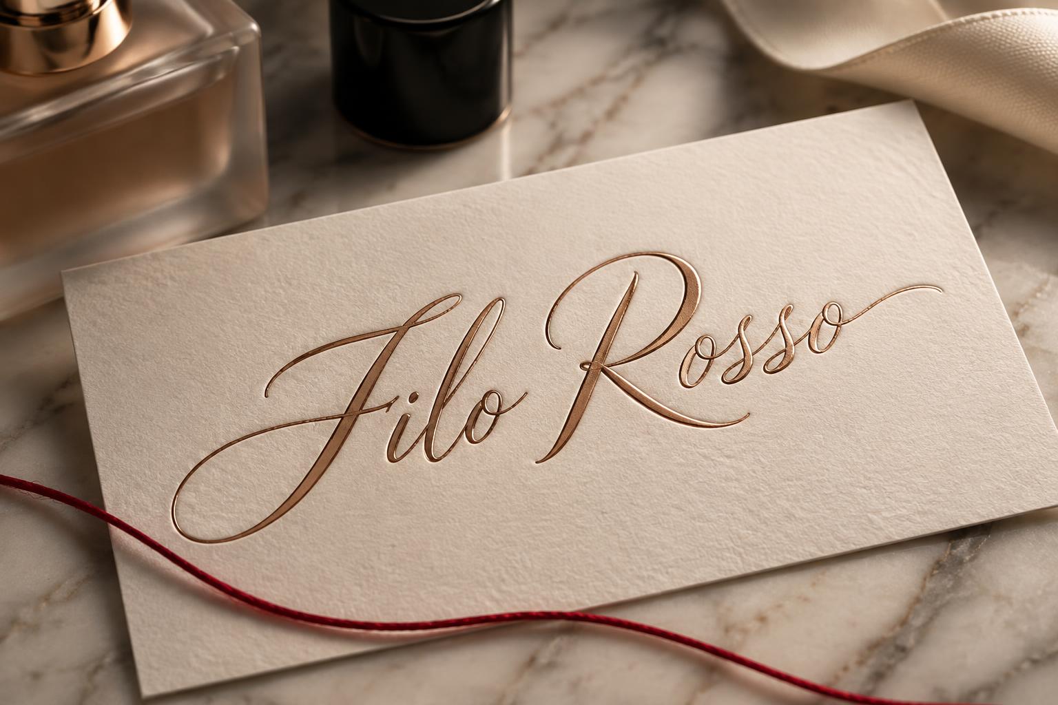 "Filo Rosso" — Elegant Script | AI Text Effect Generator