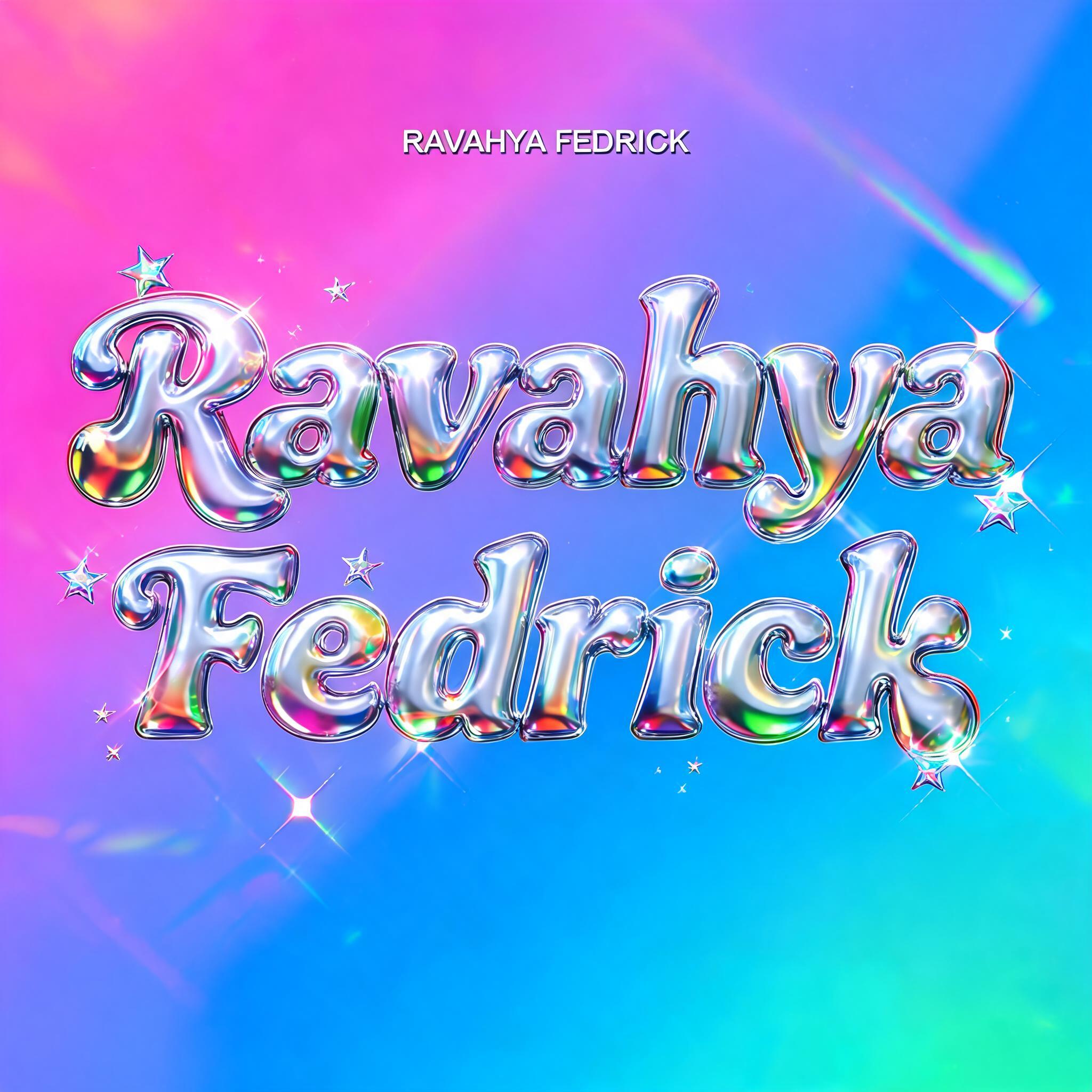 "Ravahya Fedrick" — Y2k Chrome text effect