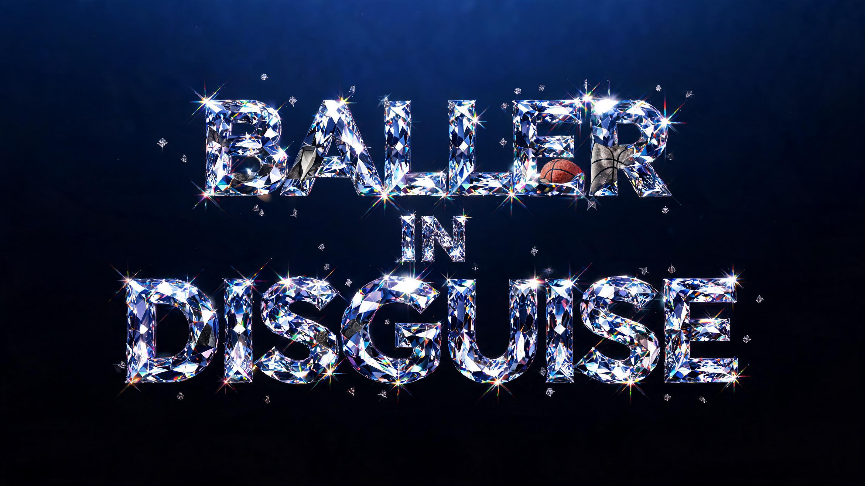 "Baller In Disguise" — Glass Crystal | AI Text Effect Generator