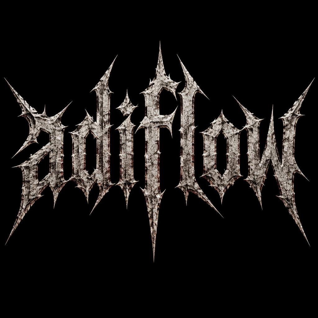 "adiflow" — Gothic text effect