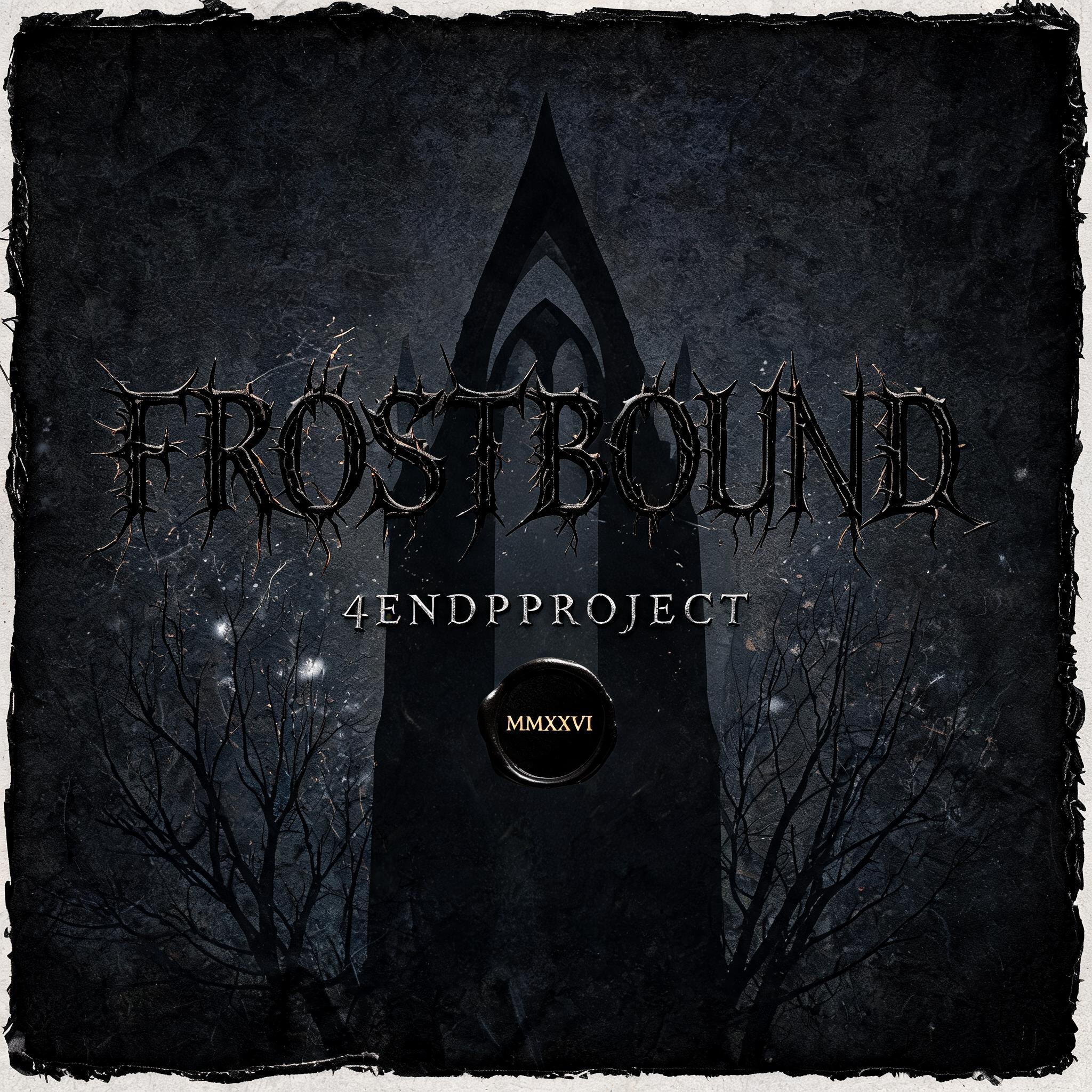 "FROSTBOUND
4ENDPROJECT
MMXXVI" — Gothic Font | AI Text Effect Generator