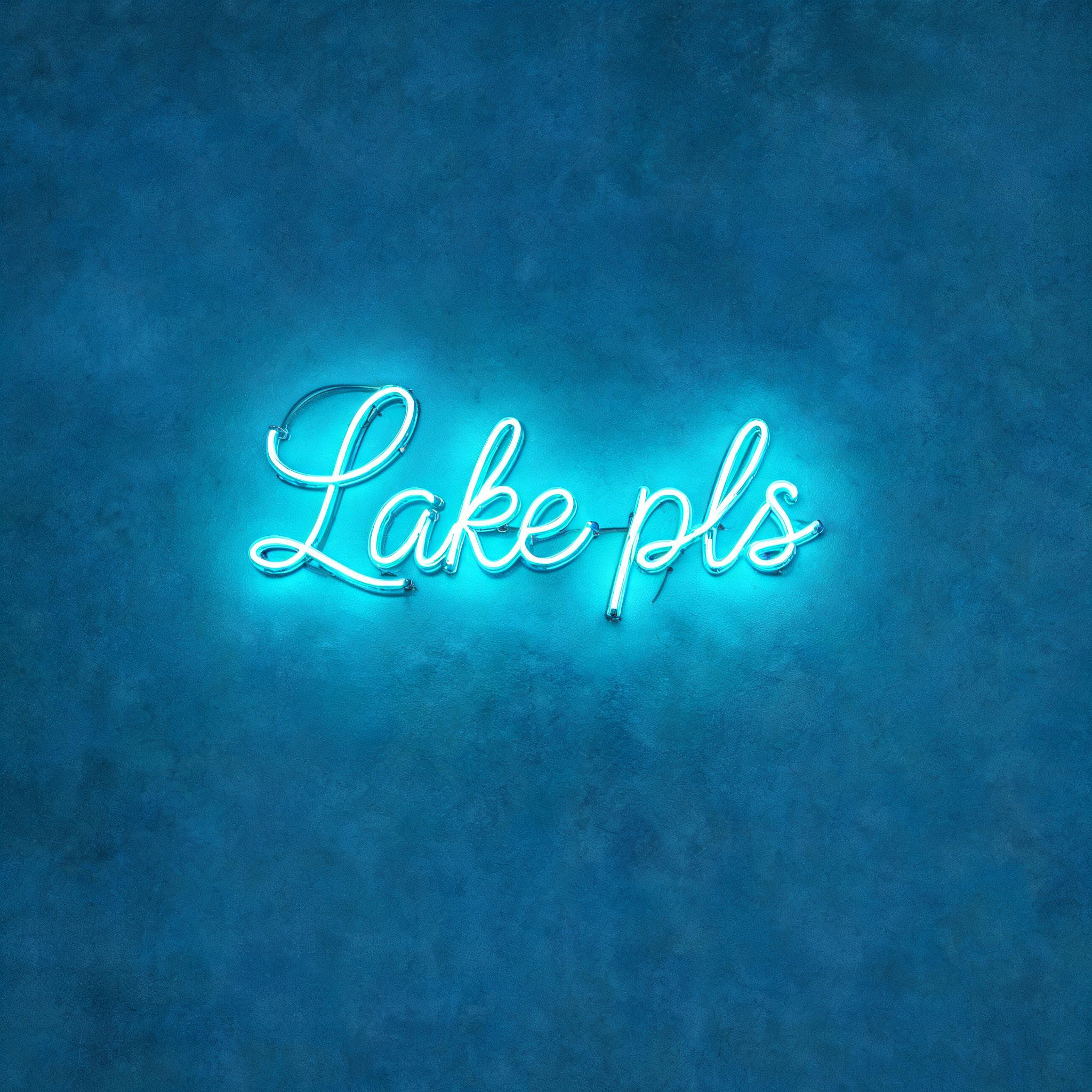 "Lake pls" — Neon Sign | AI Text Effect Generator