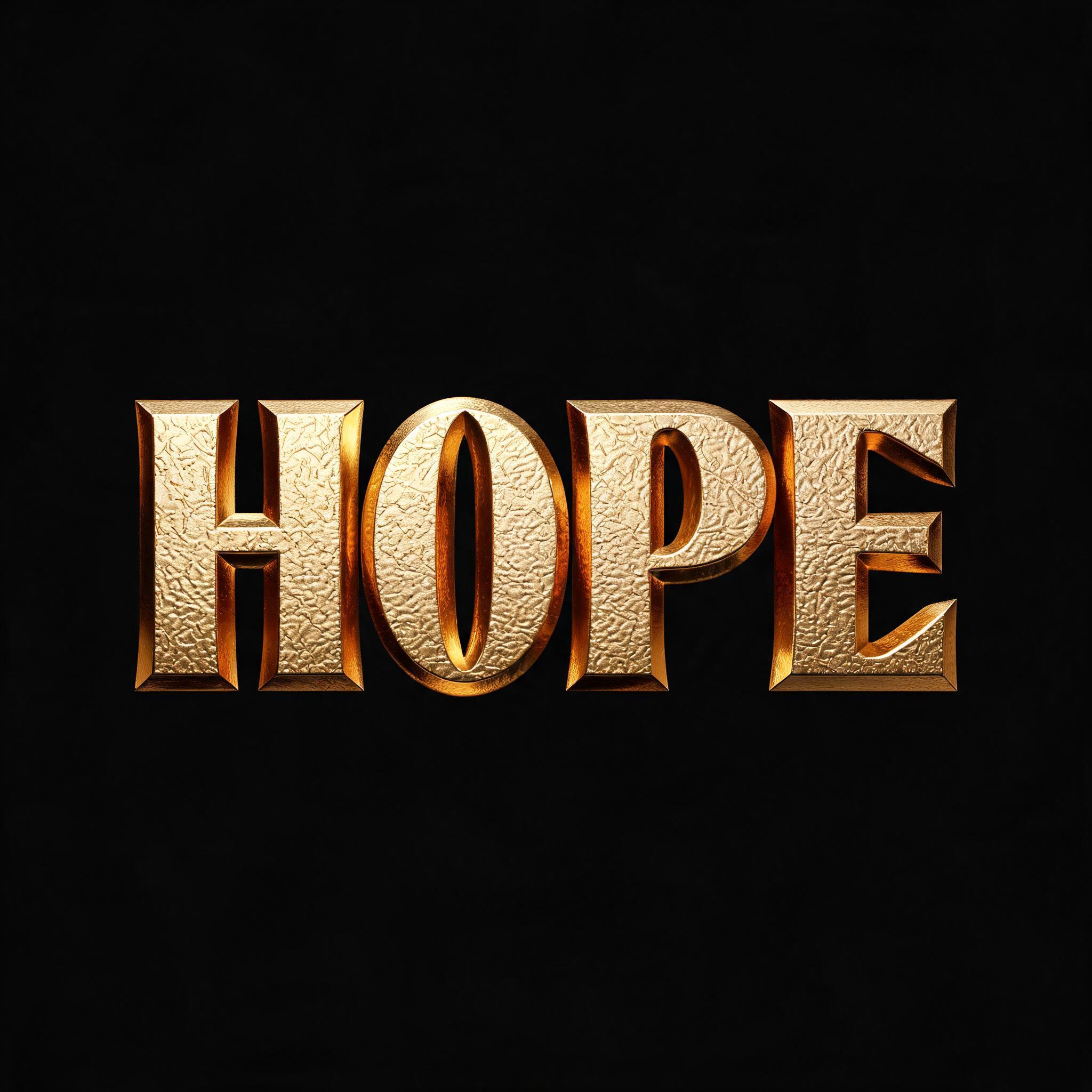 "HOPE" — Luxury Gold | AI Text Effect Generator