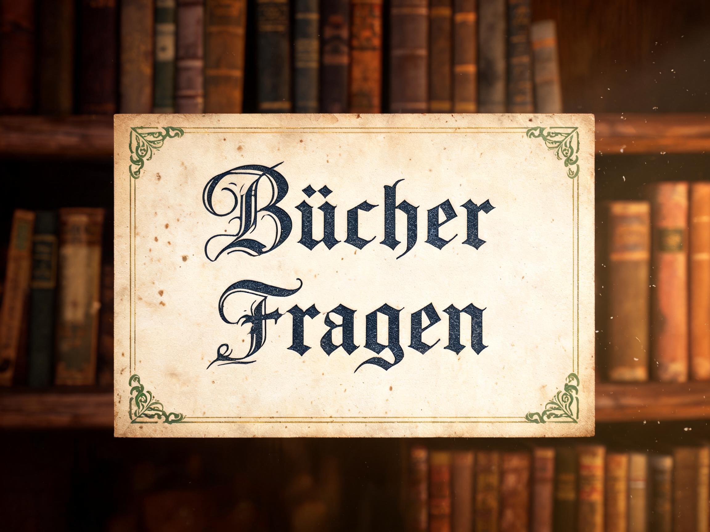 "Bücher Fragen" — Vintage | AI Text Effect Generator