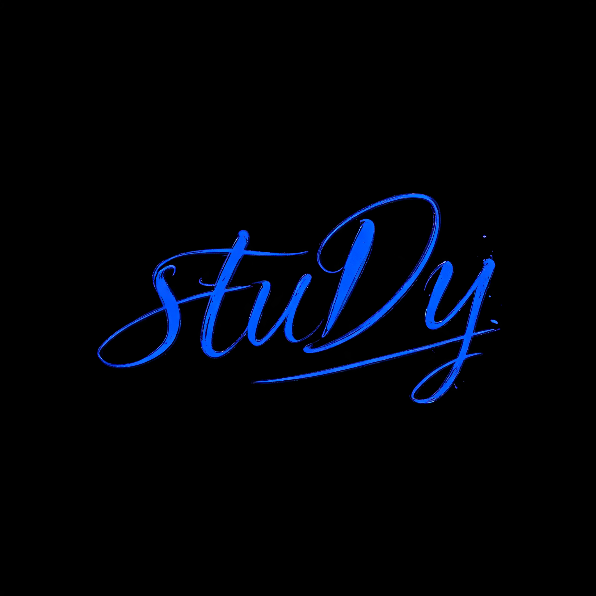 "stuDy" — Cursive Signature text effect