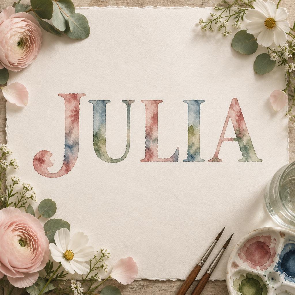 "JULIA" —  | AI Text Effect Generator