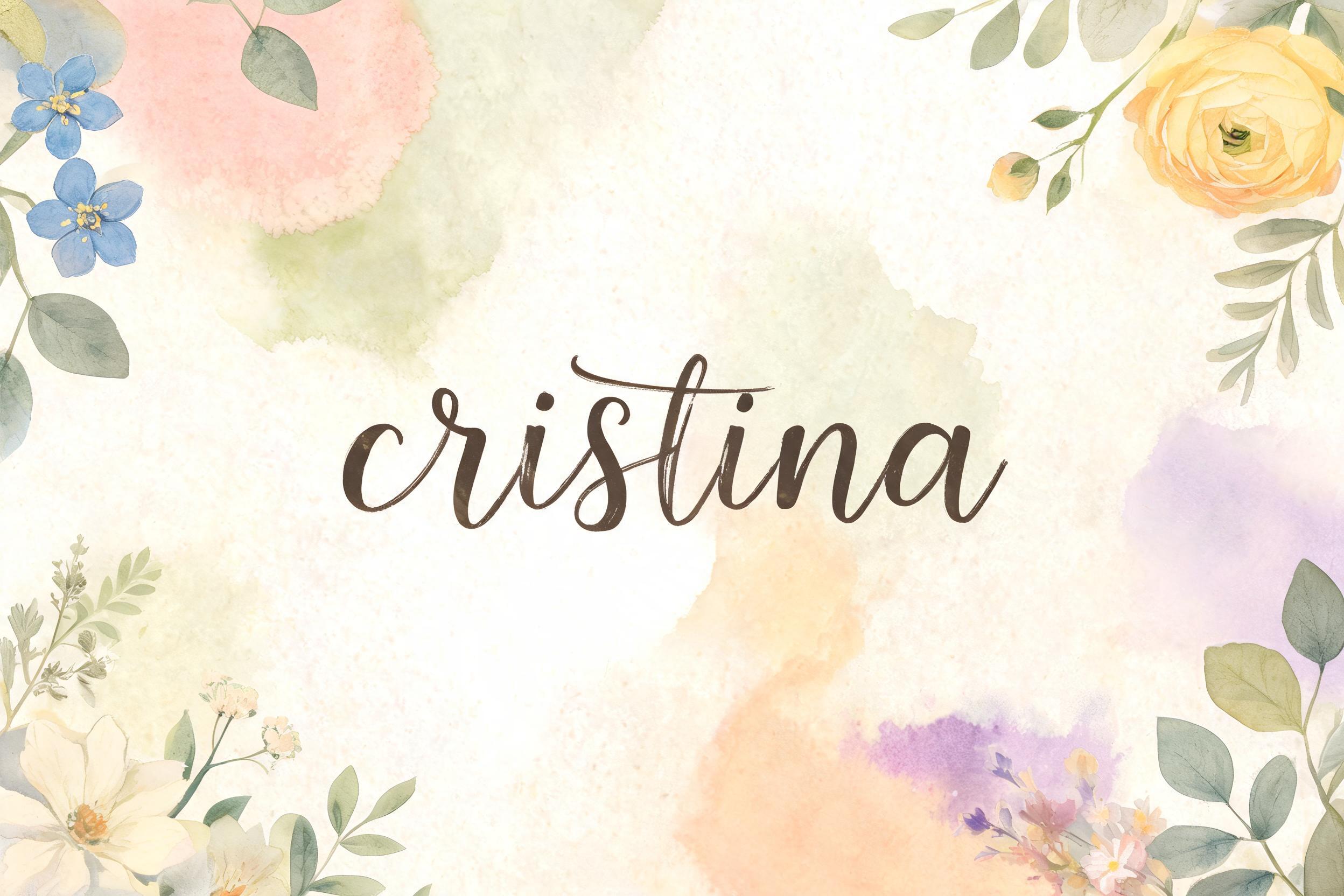 "cristina" —  | AI Text Effect Generator