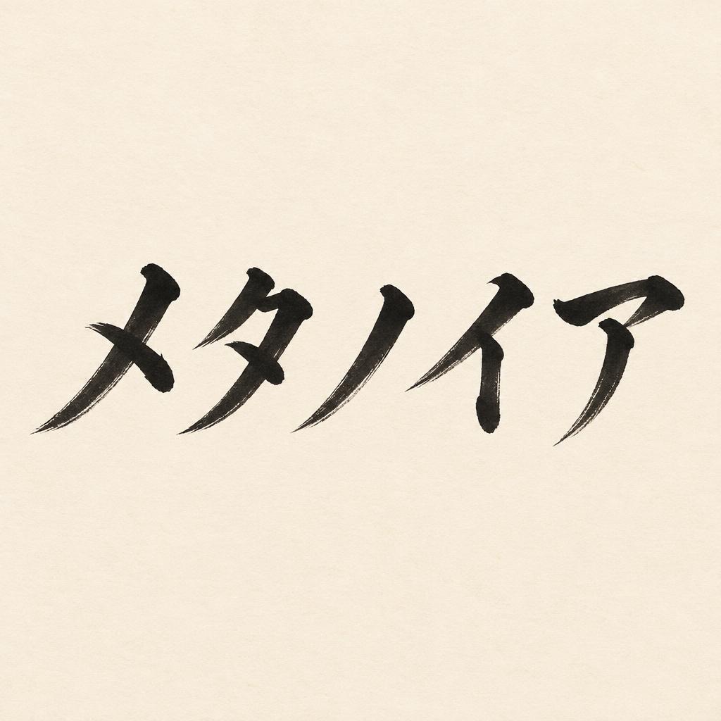 "メタノイア" — Brush Japanese Ink | AI Text Effect Generator
