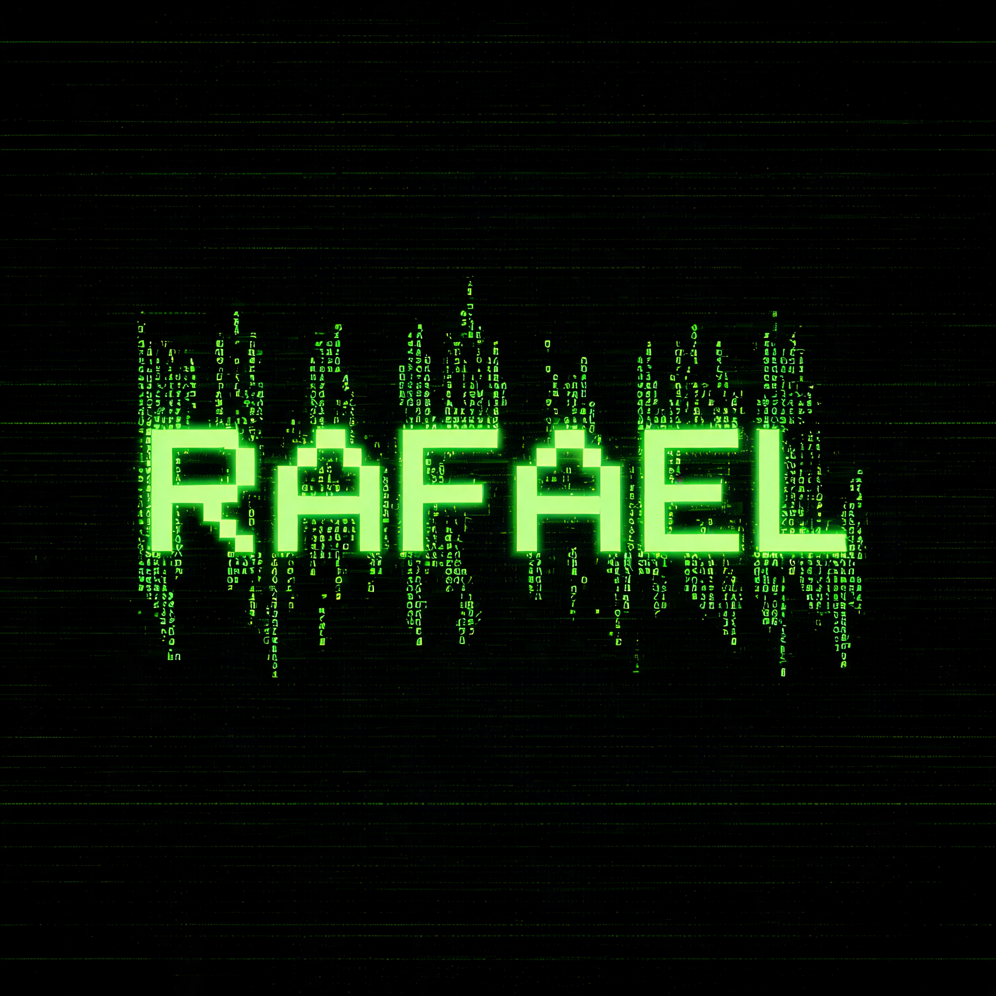 "Rafael" — Cyberpunk Data Stream text effect