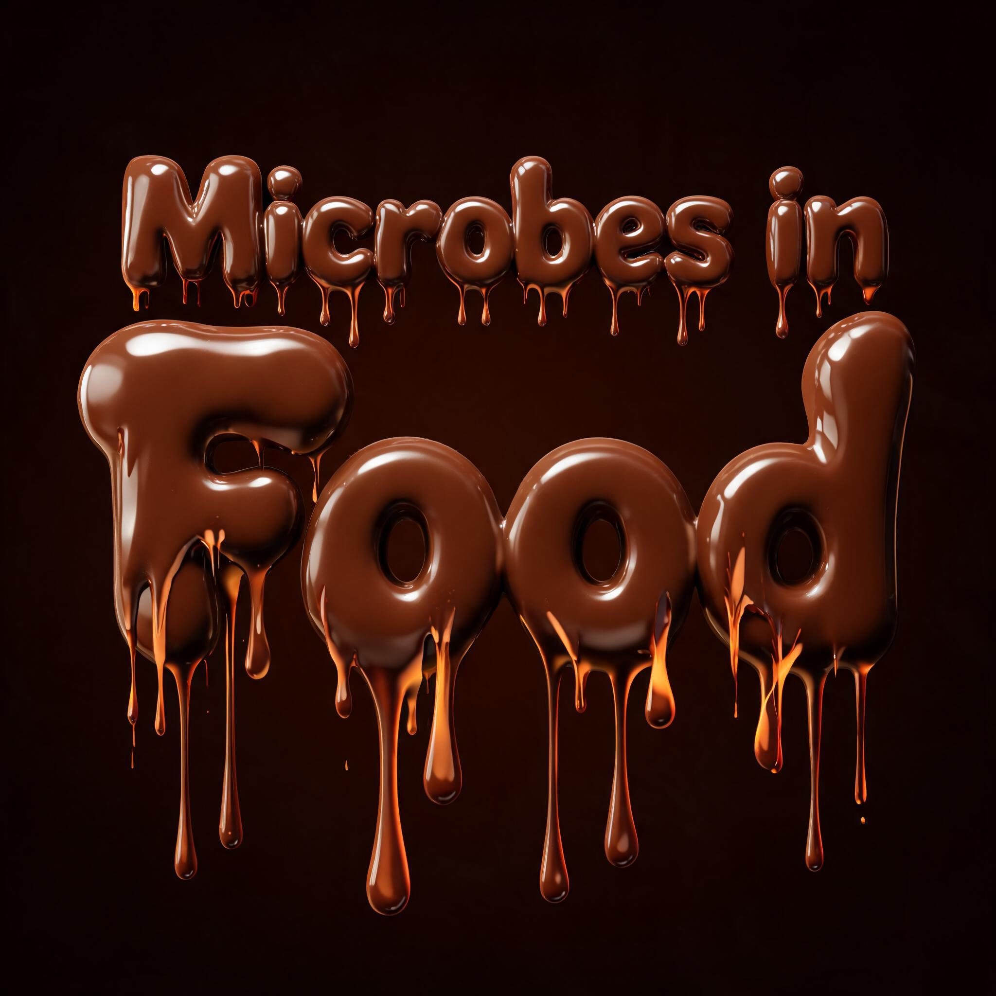 "Microbes in Food" — Drip Font Melting | AI Text Effect Generator