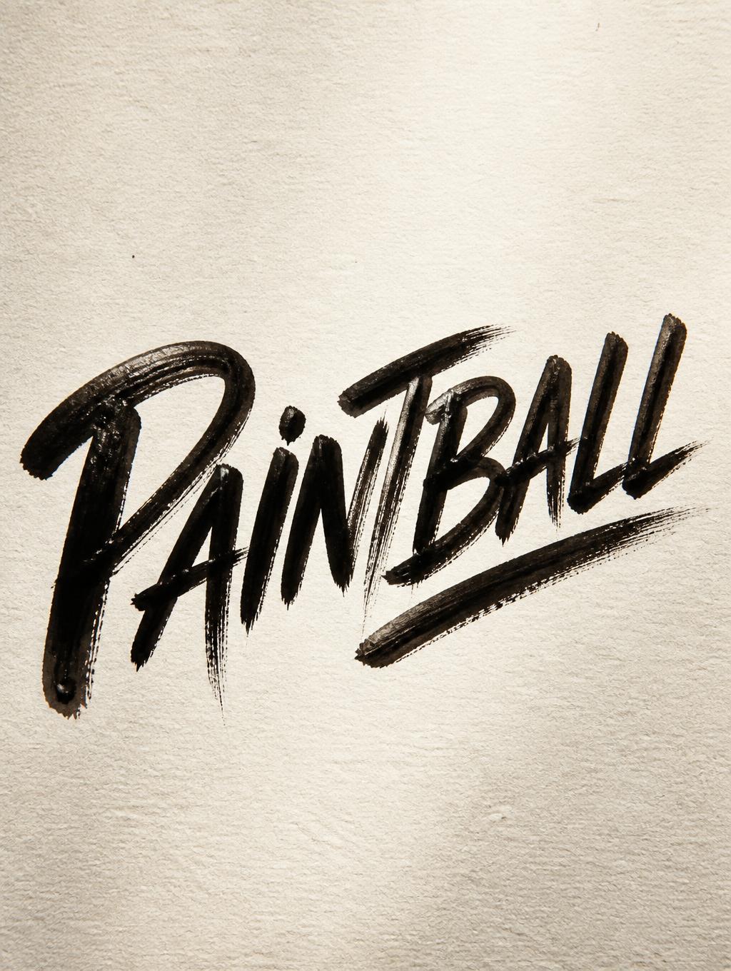 "PAINTBALL" — Brush Stroke | AI Text Effect Generator
