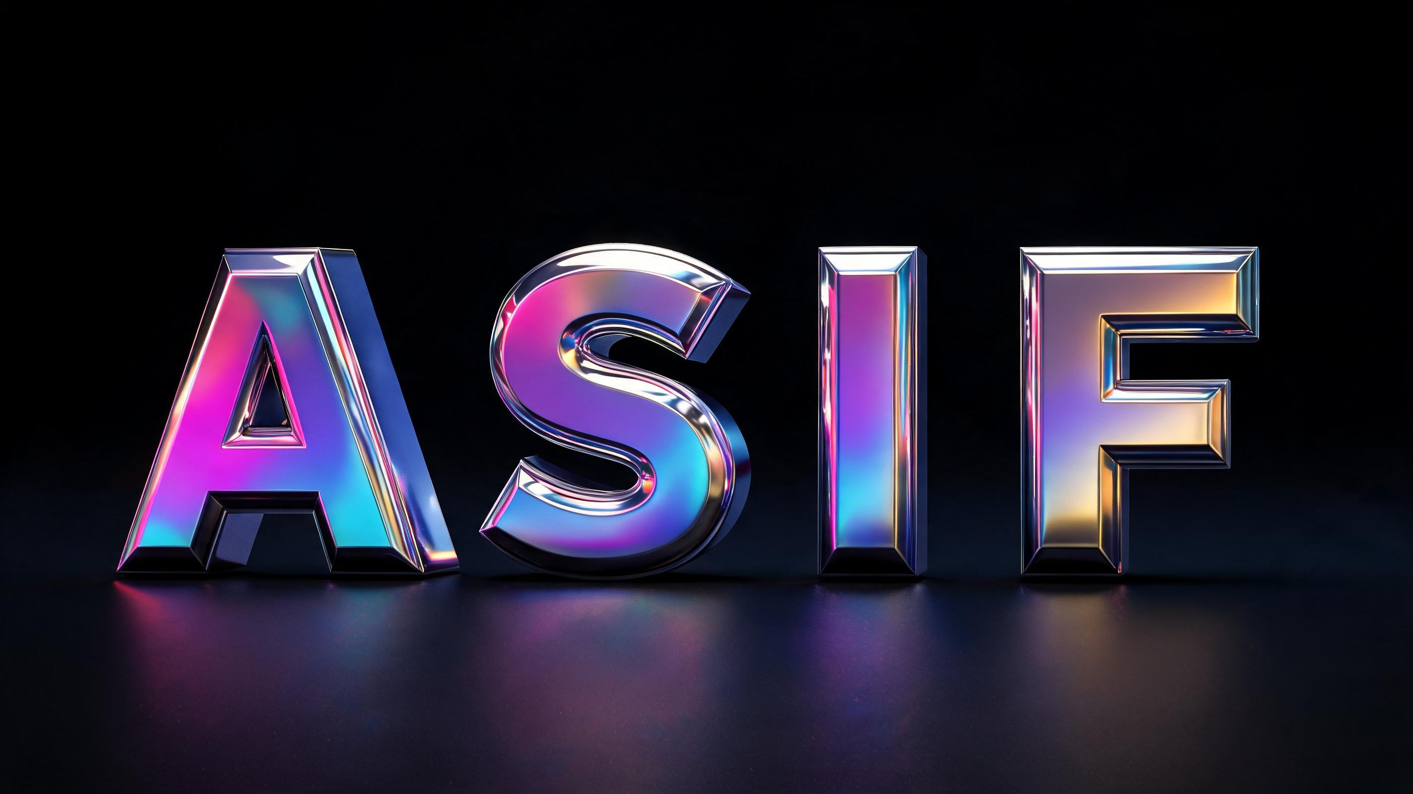 "ASIF" — 3d Bold Holographic | AI Text Effect Generator