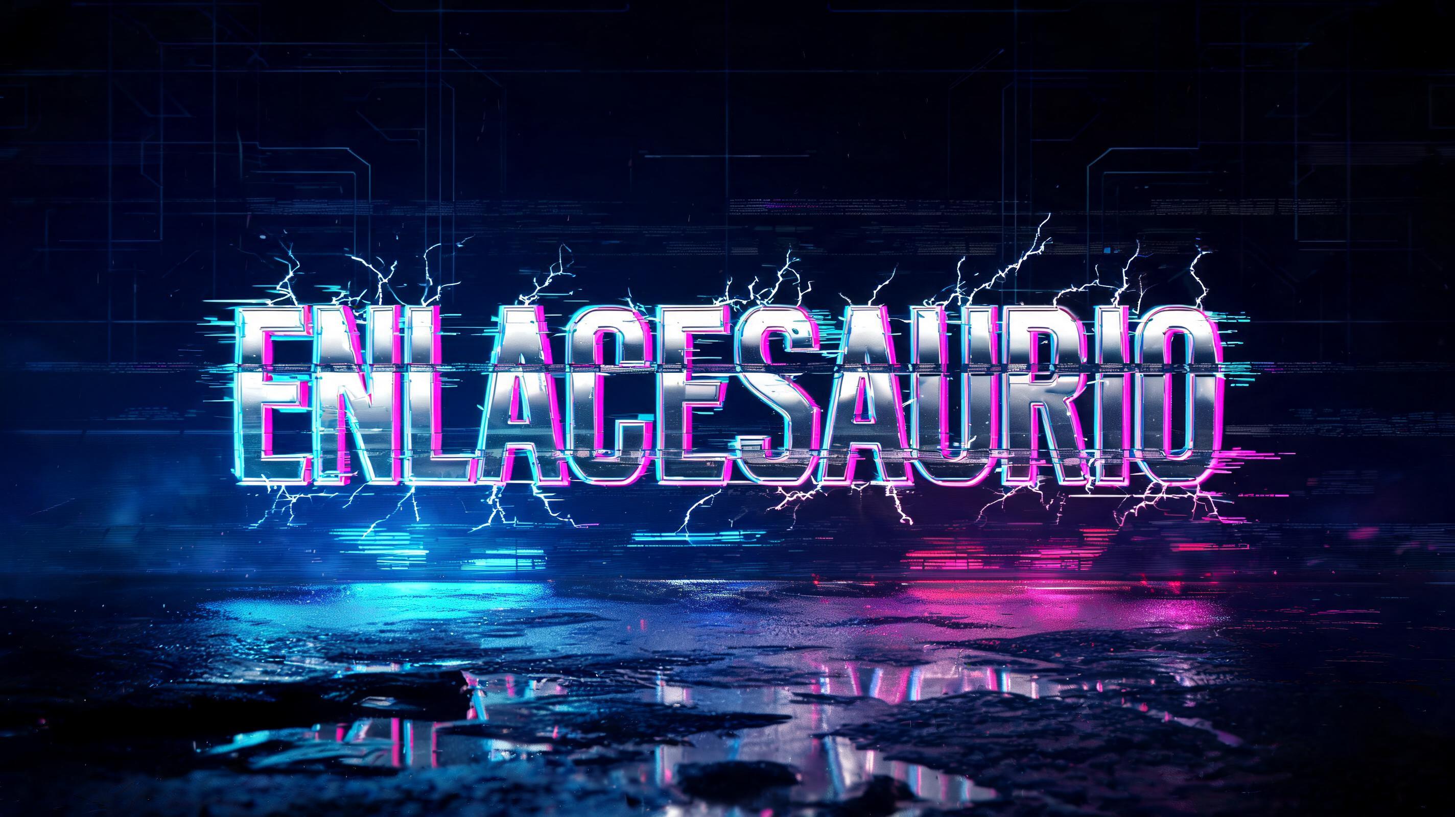 "ENLACESAURIO" — Cyberpunk | AI Text Effect Generator