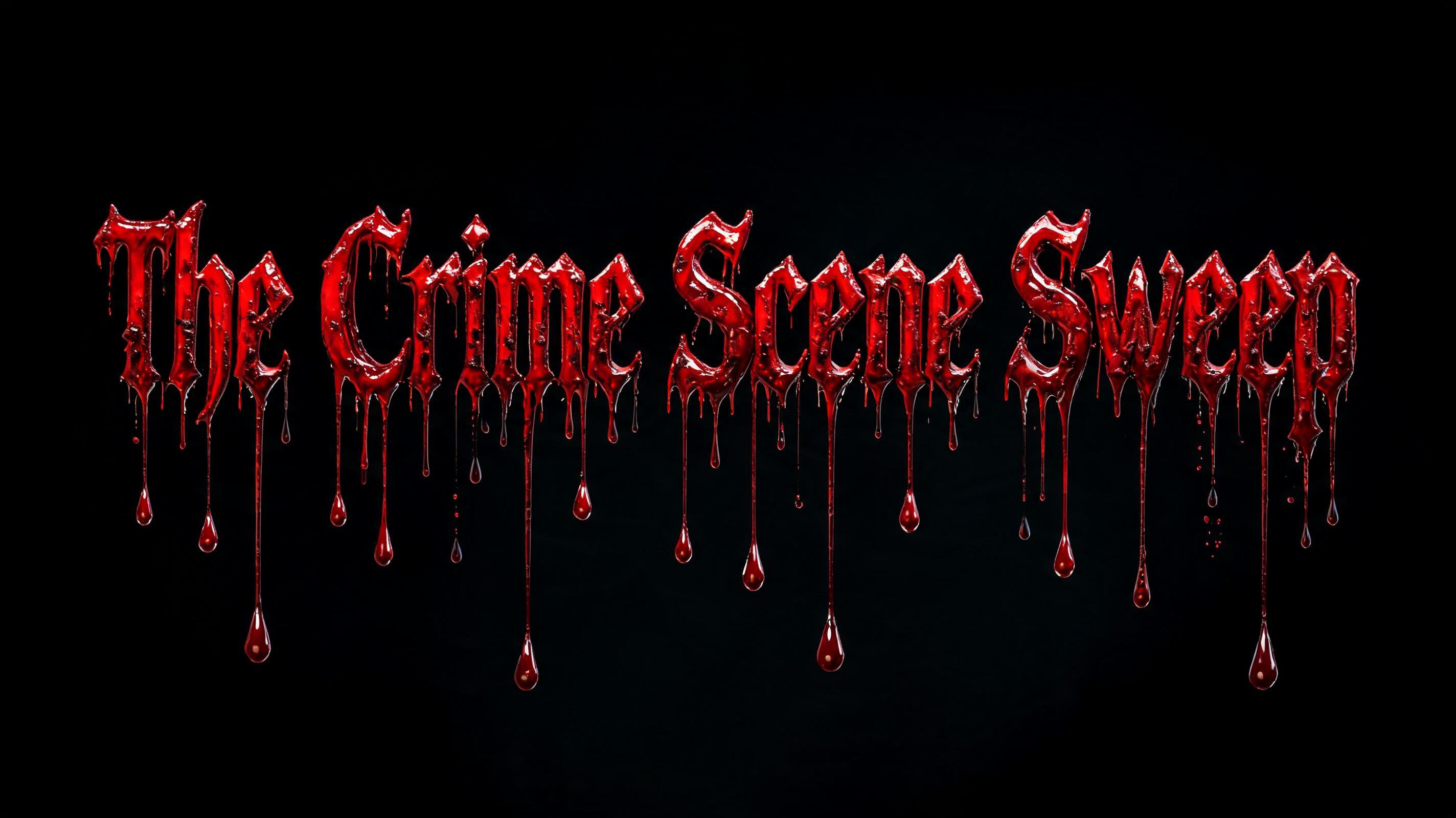 "The Crime Scene Sweep" — Drip Font Blood | AI Text Effect Generator