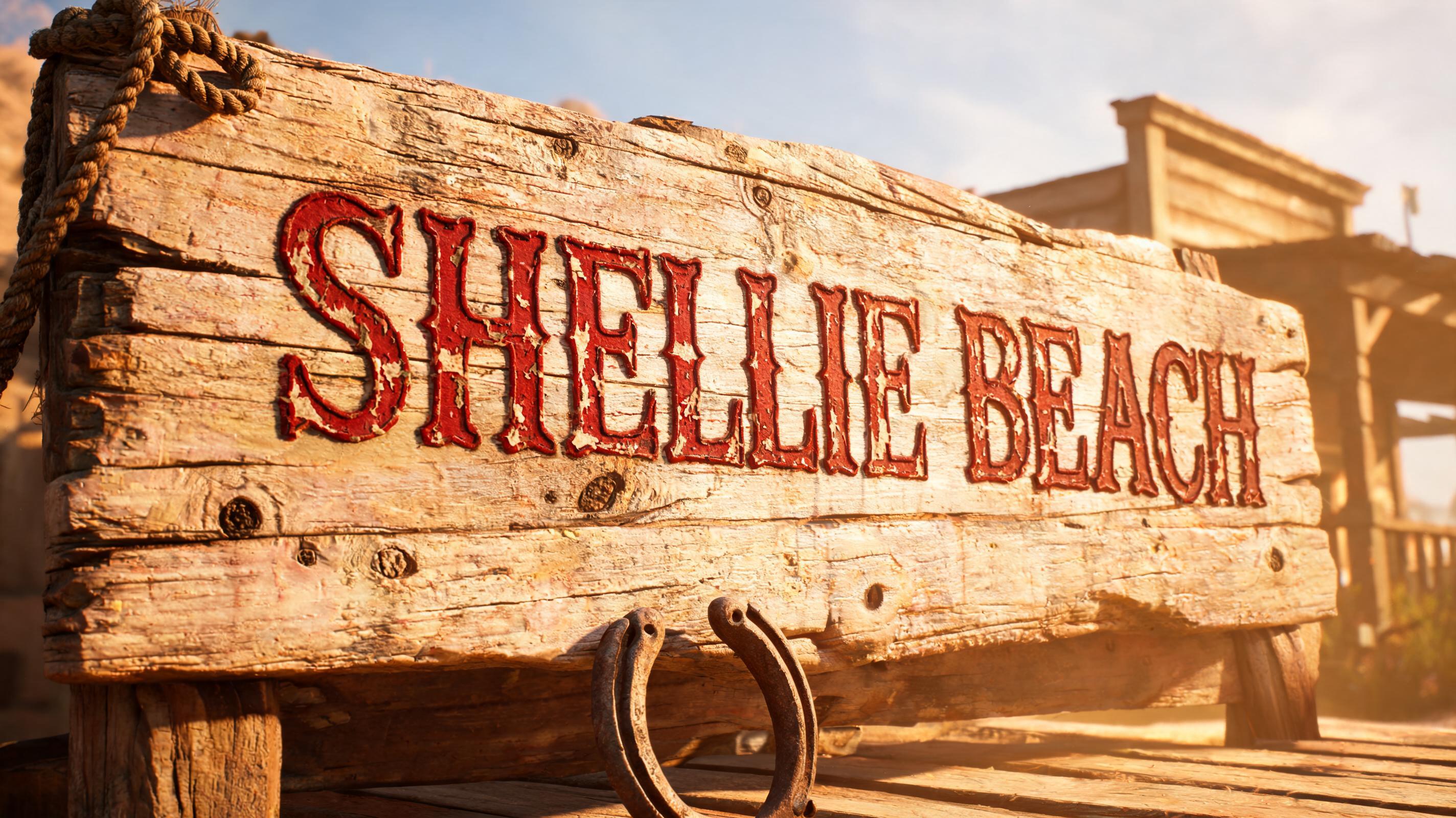 "SHELLIE BEACH" — Western | AI Text Effect Generator