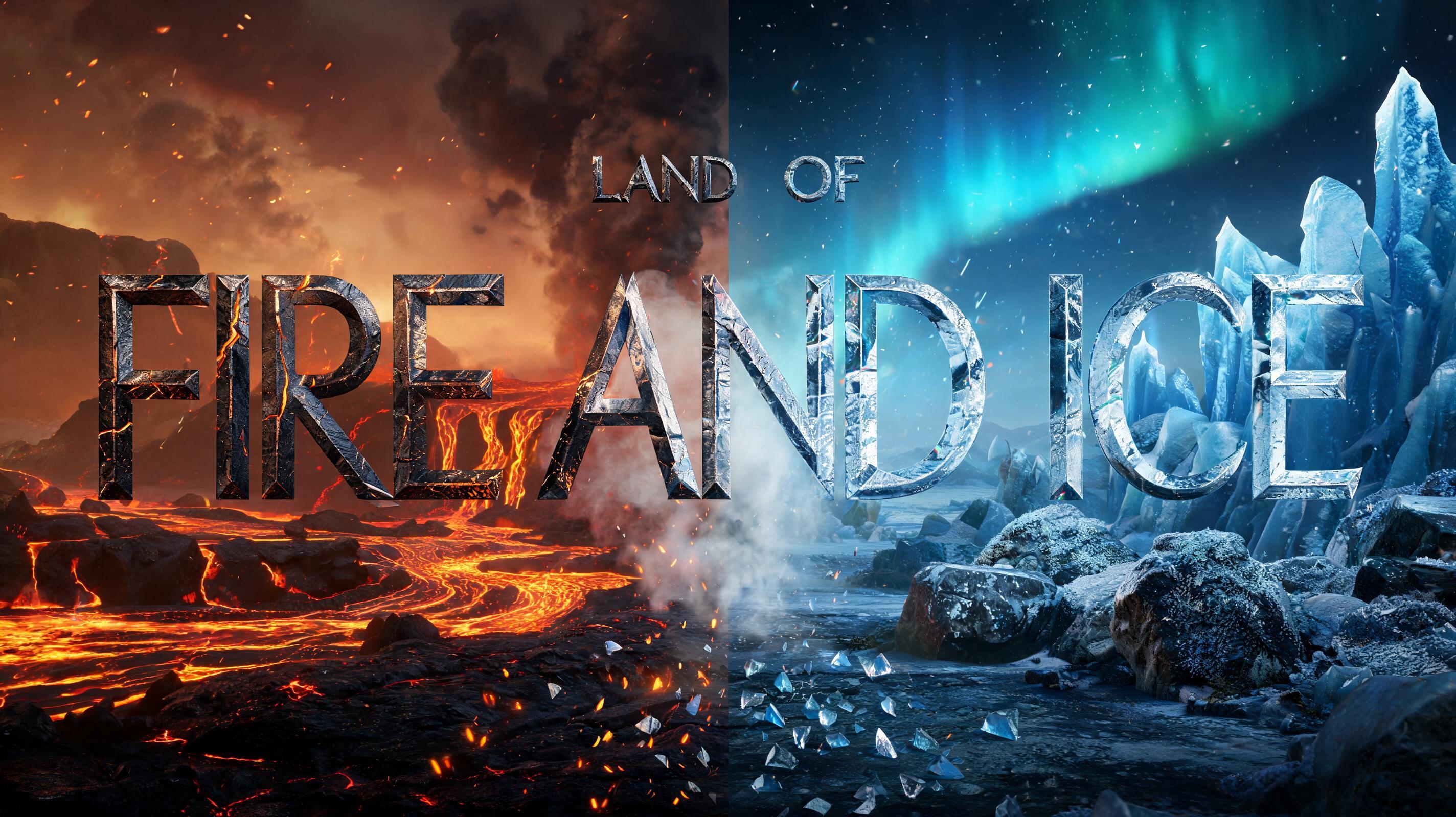 "Land of Fire and Ice" — Viking | AI Text Effect Generator