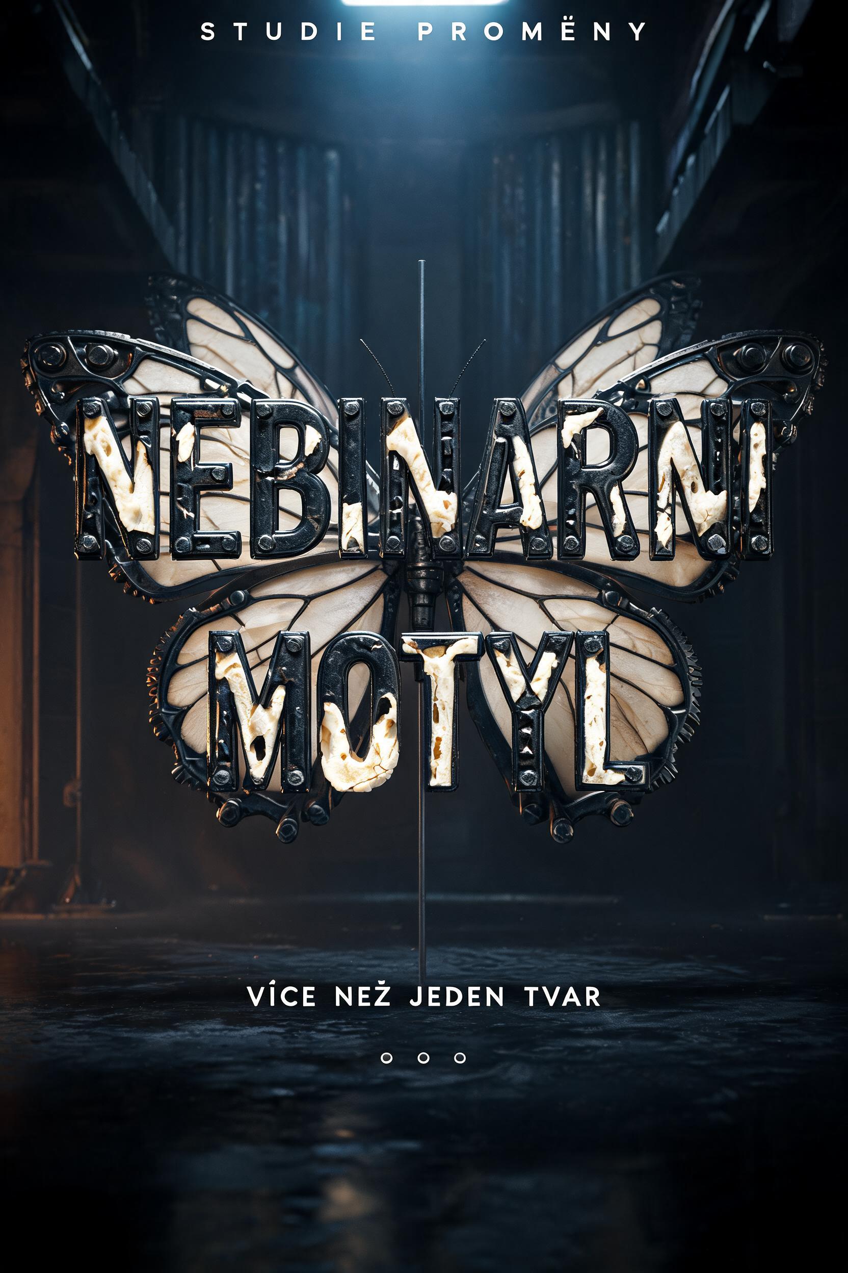 "Nebinarni motyl" — Cyberpunk Bio Mech text effect