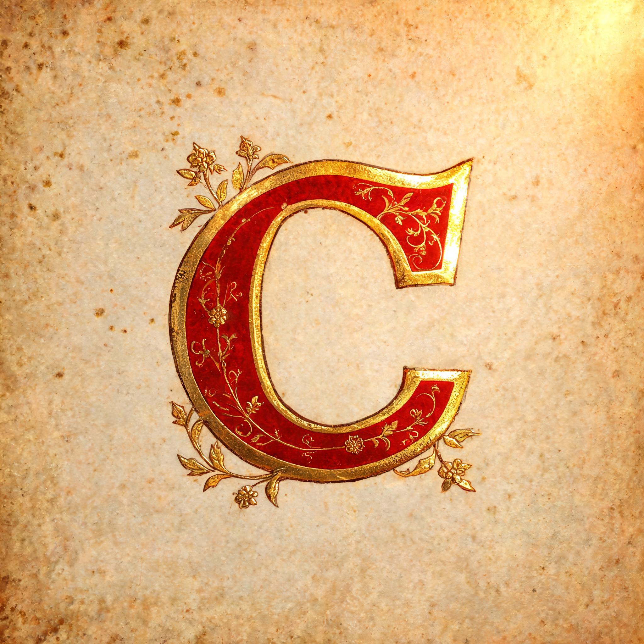 "c" — Medieval | AI Text Effect Generator