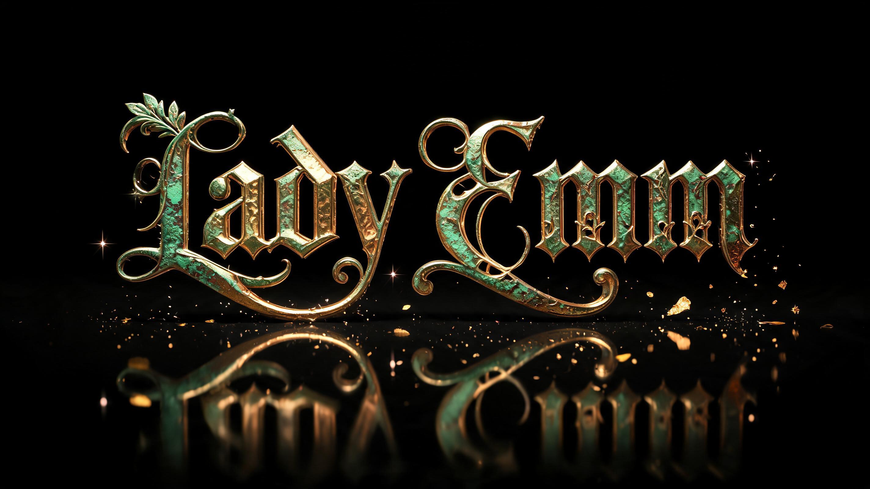 "Lady Emm" — Luxury Gold | AI Text Effect Generator