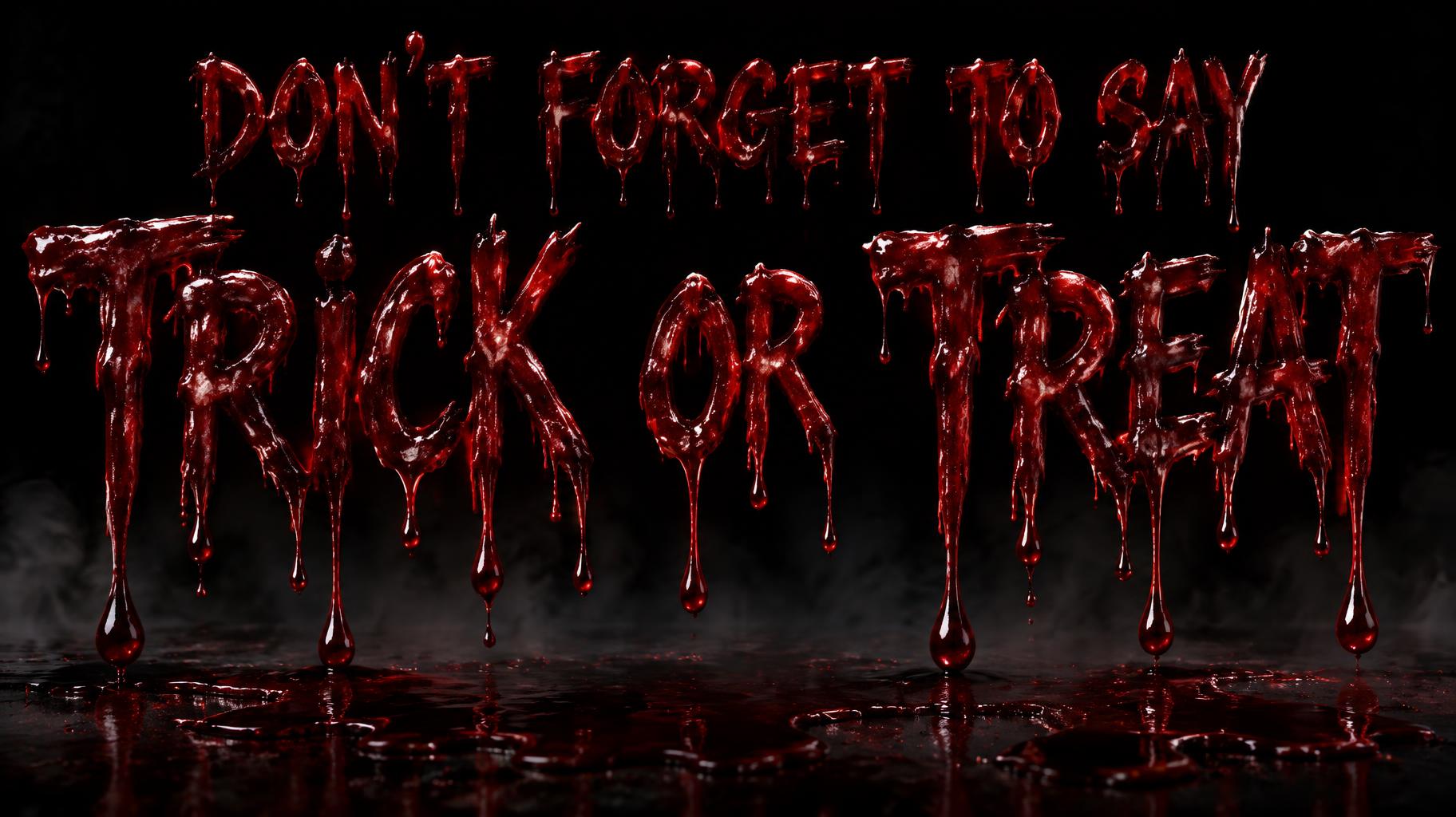 DON'T FORGET TO SAY TRICK OR TREAT