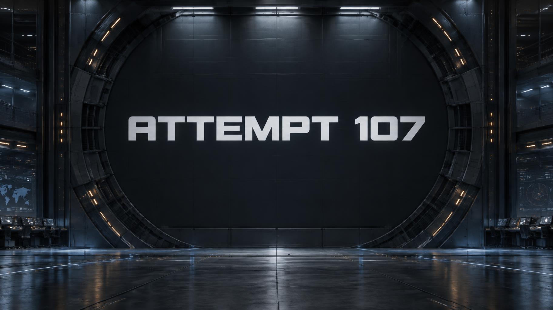 "ATTEMPT 107" —  | AI Text Effect Generator