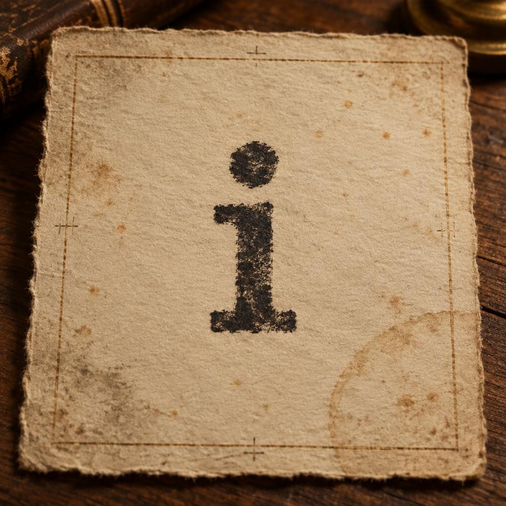"i" — Vintage | AI Text Effect Generator