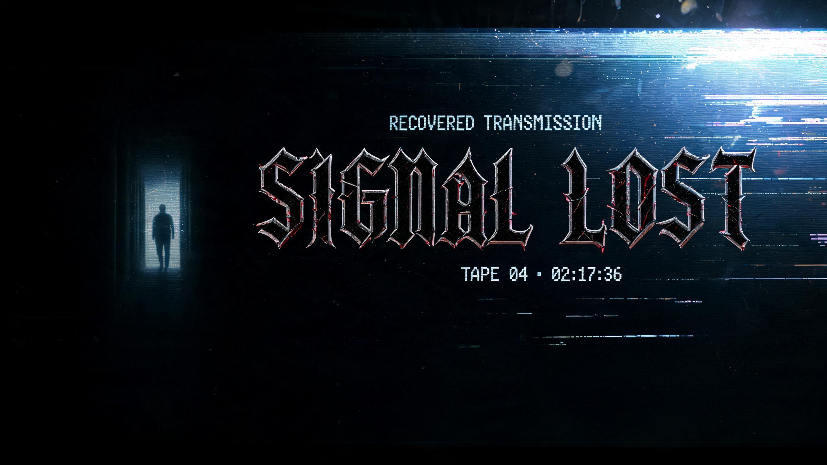 "Design a title for my found-footage film Signal Lost" — Cinematic Horror text effect