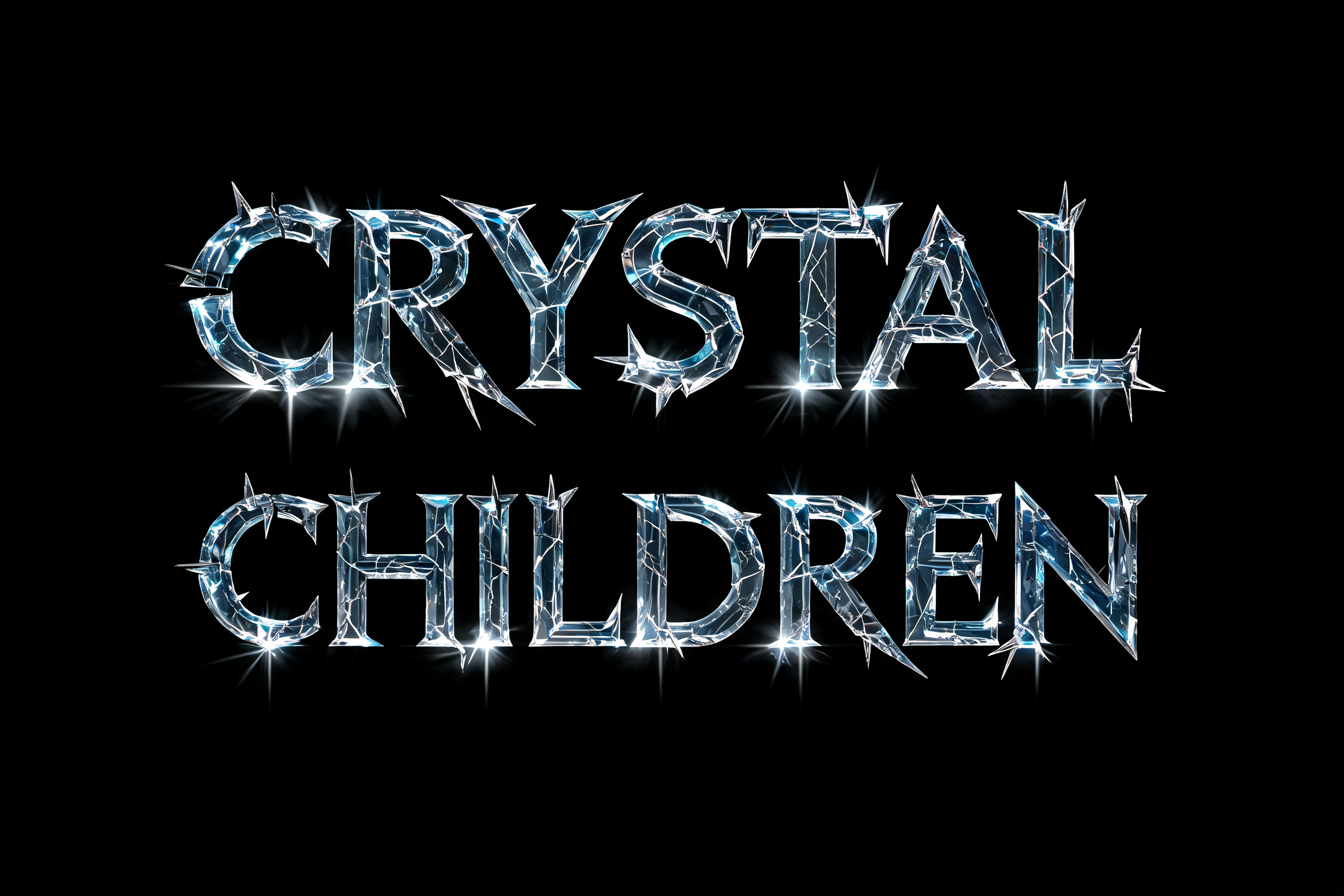 "CRYSTAL CHILDREN" — Glass | AI Text Effect Generator