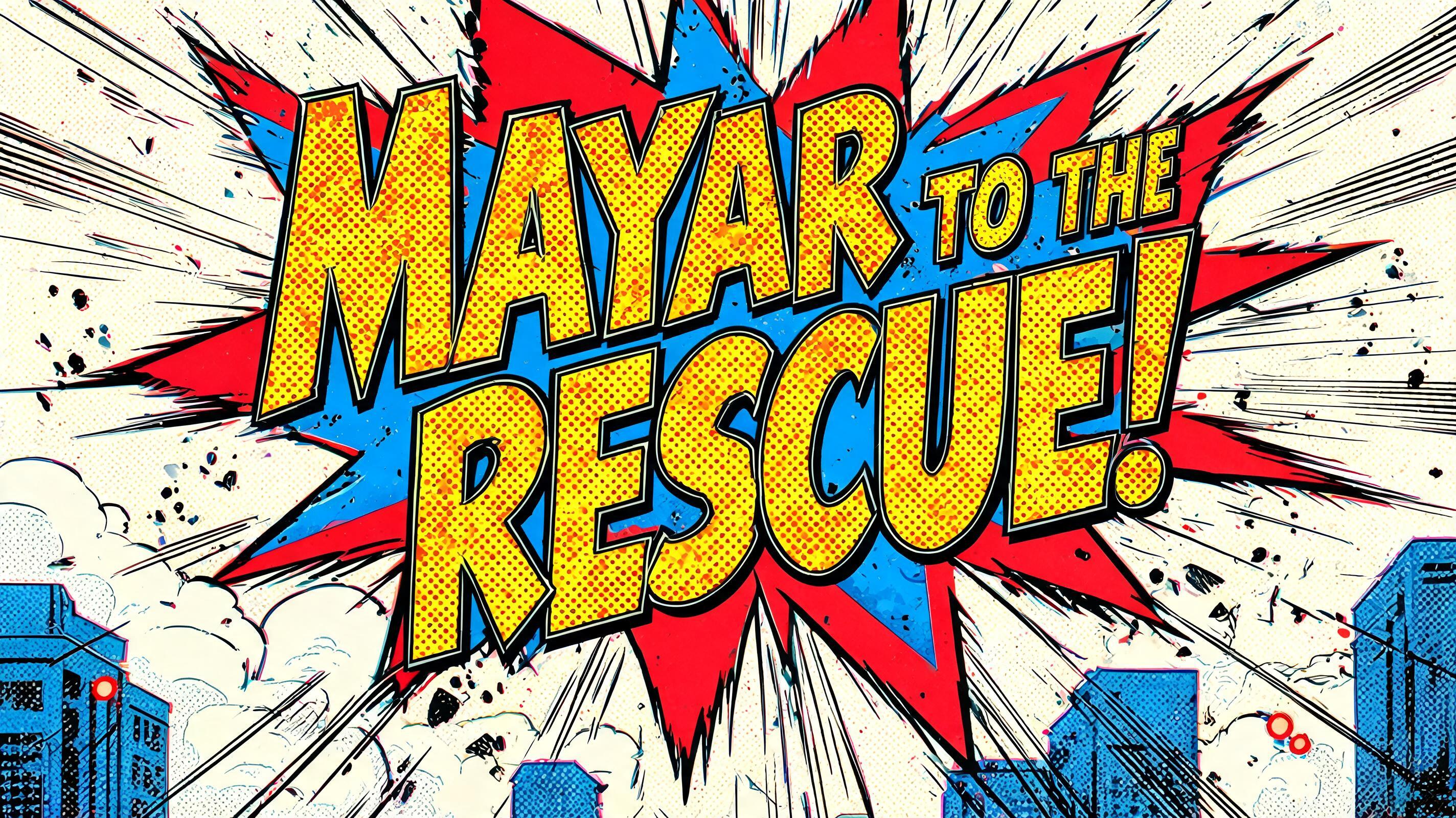 "MAYAR TOBTHE RESCUE!" — Comic Book | AI Text Effect Generator