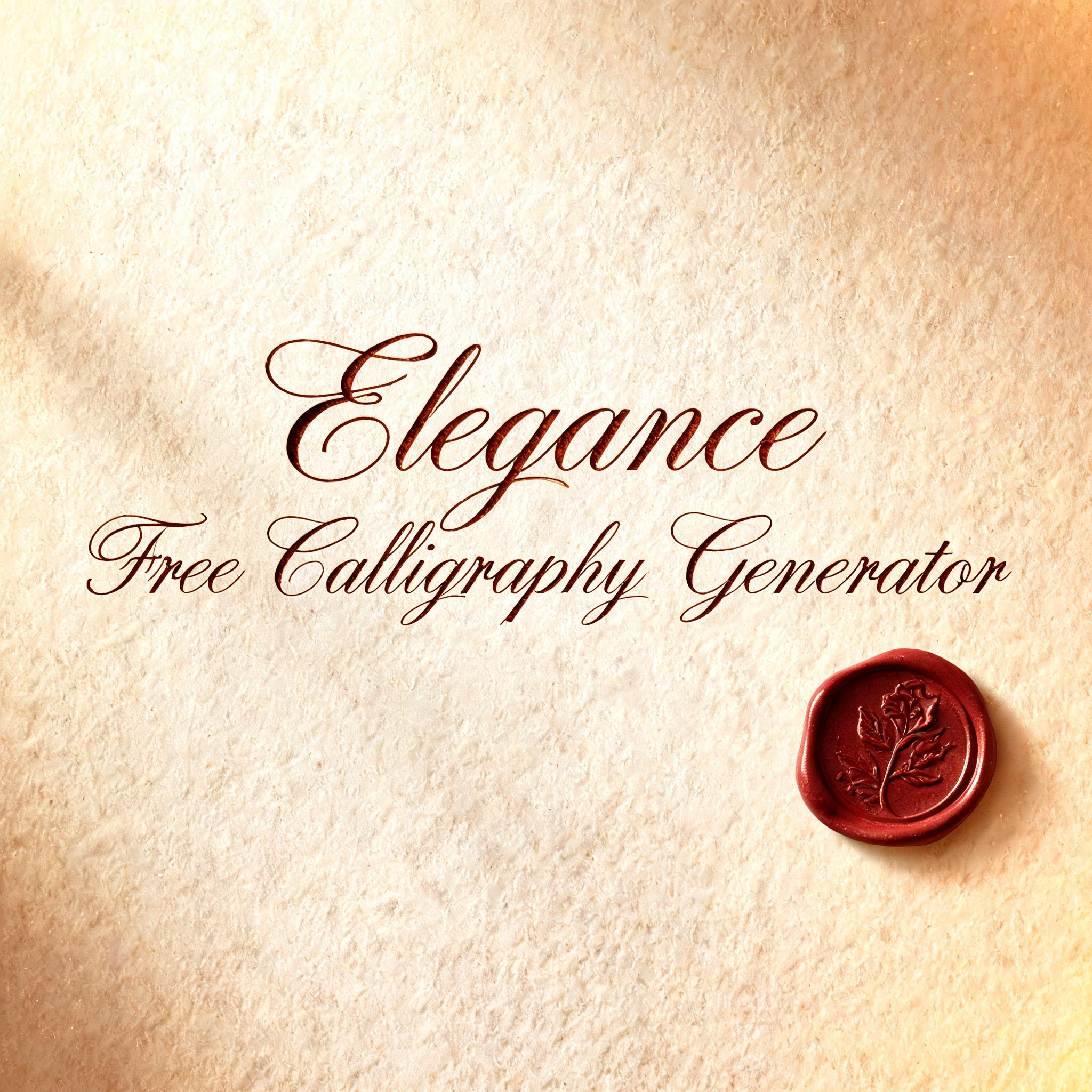 "Elegance
Free Calligraphy Generator" — Handwritten Script | AI Text Effect Generator