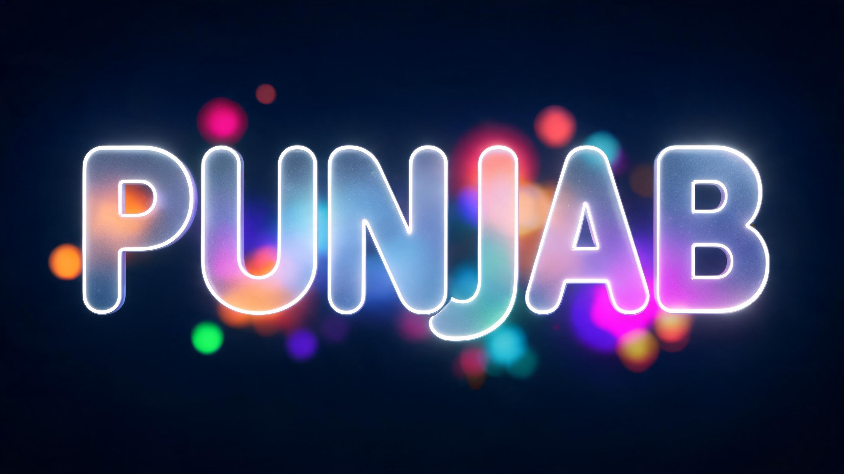 "PUNJAB" — Glass Morphism | AI Text Effect Generator