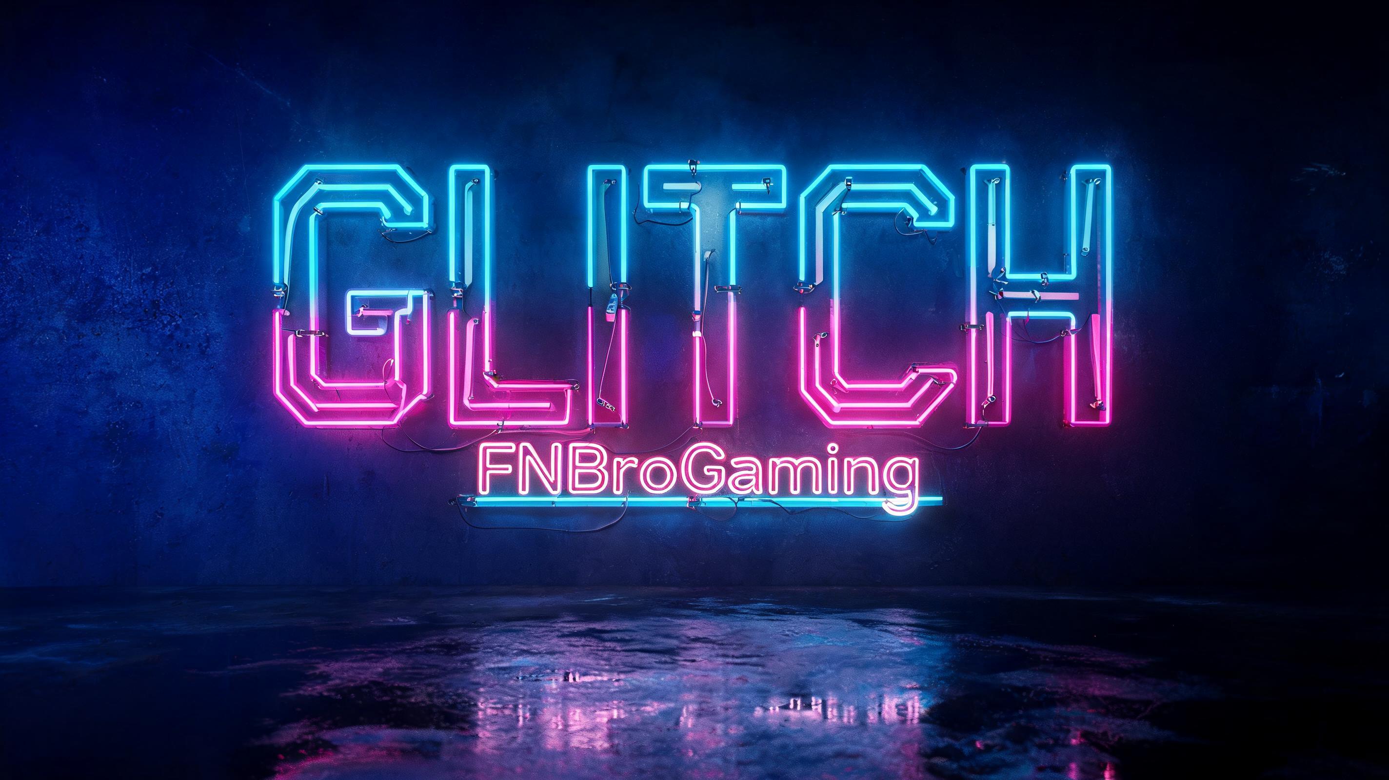 "Glitch FNBroGaming text " — Neon Glow | AI Text Effect Generator