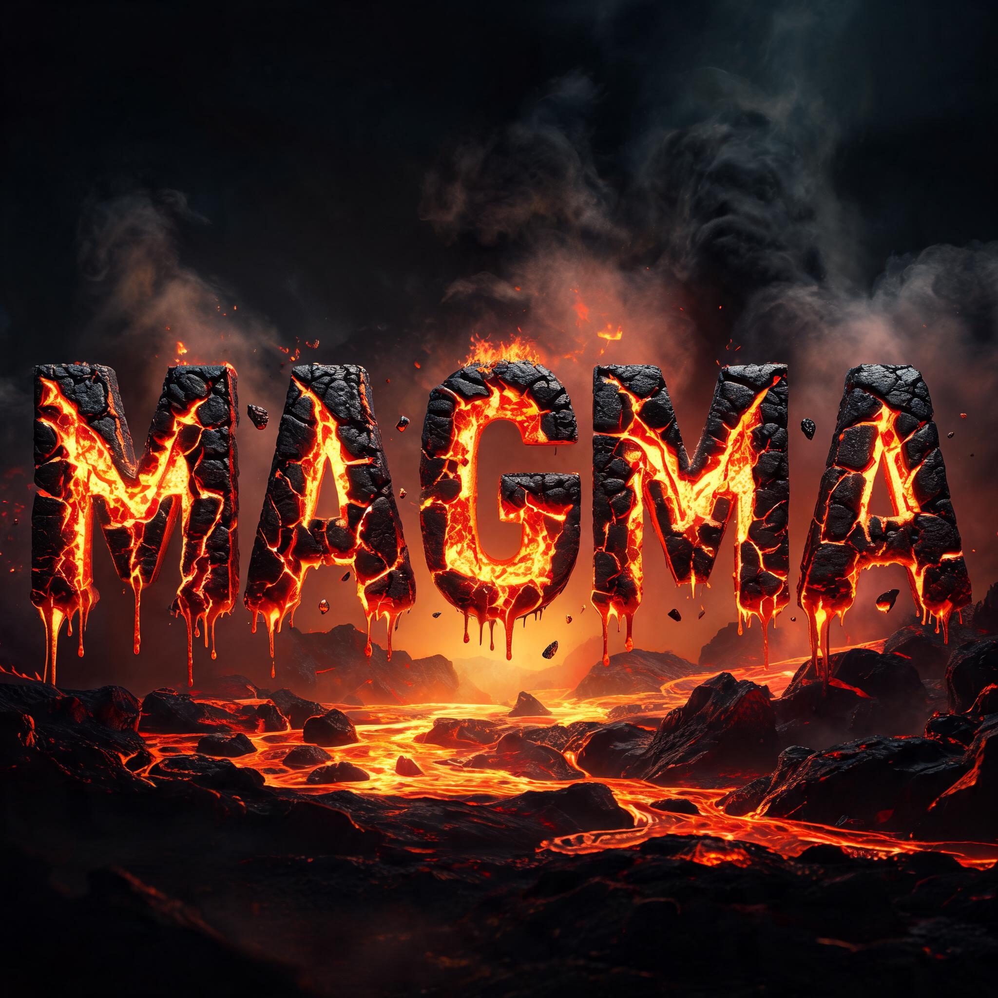 "MAGMA" — Fire Smoke | AI Text Effect Generator