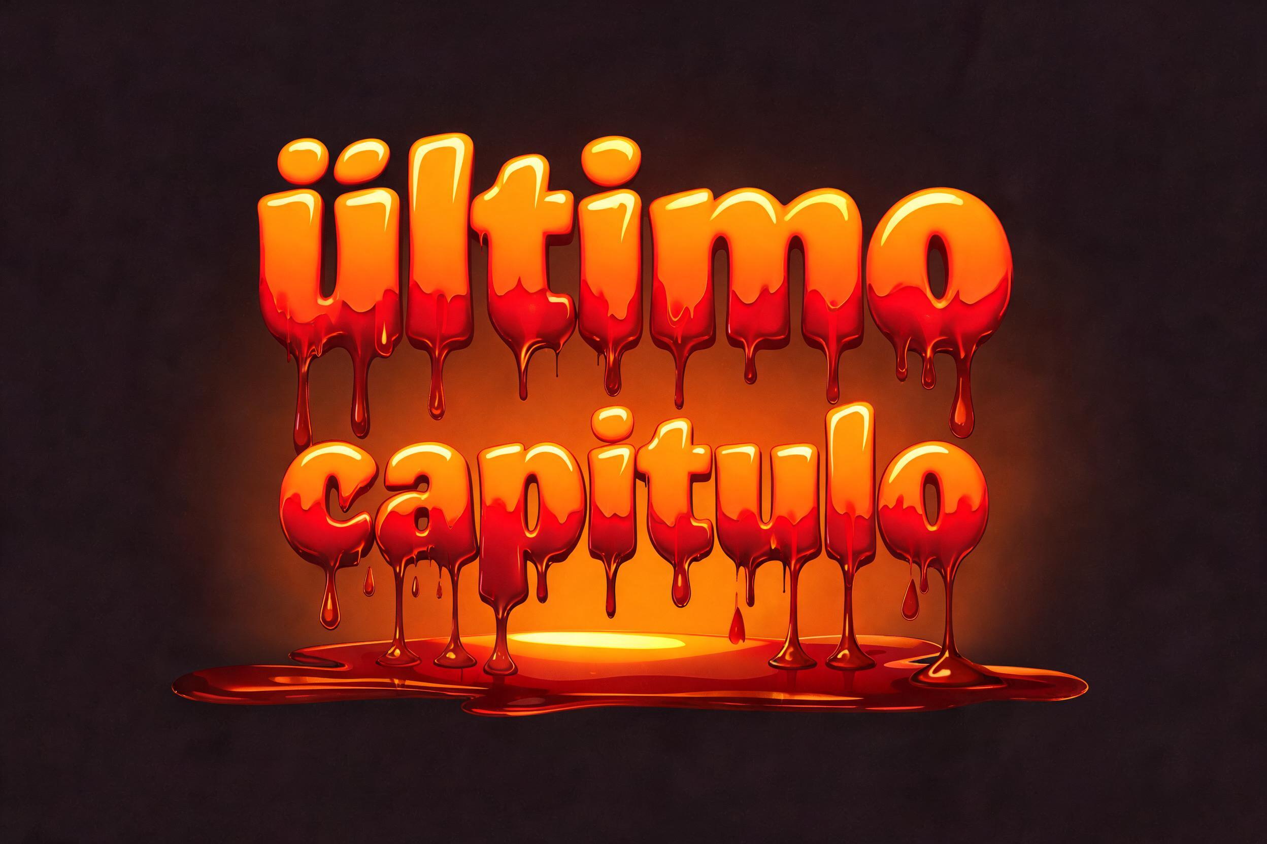 "último capítulo" — Drip Font Melting text effect