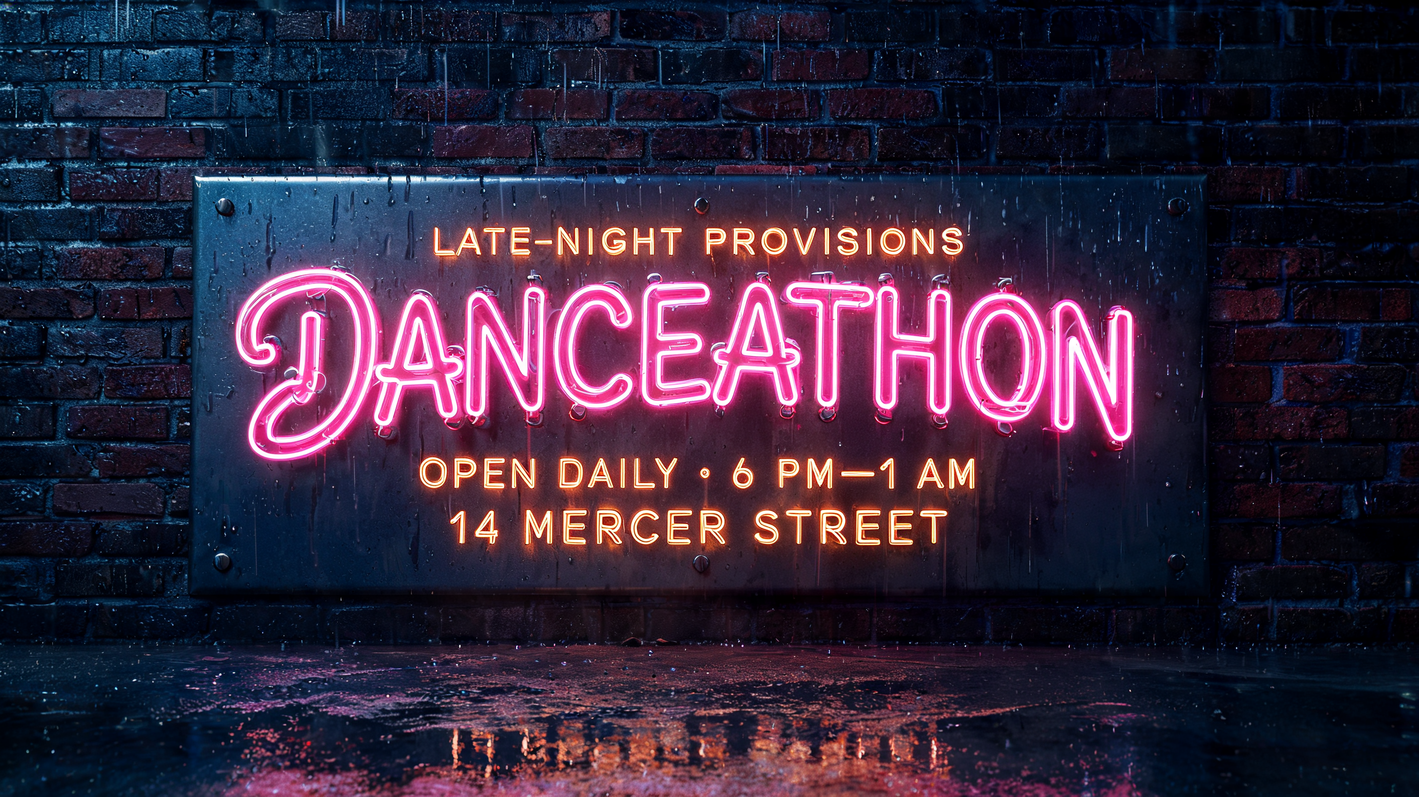 "LATE-NIGHT PROVISIONS" — Diy text effect