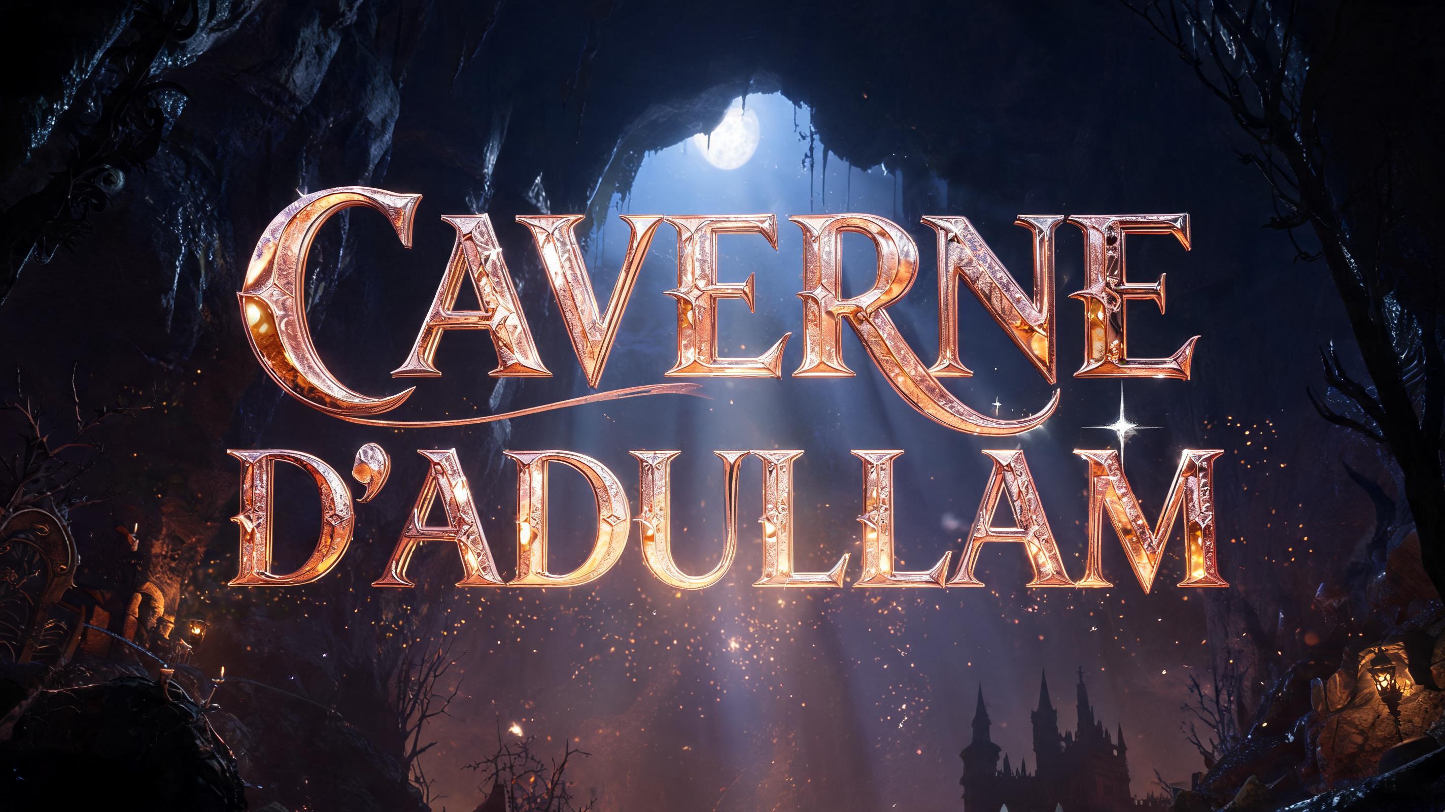 "CAVERNE
D'ADULLAM" — Fairy Tale | AI Text Effect Generator