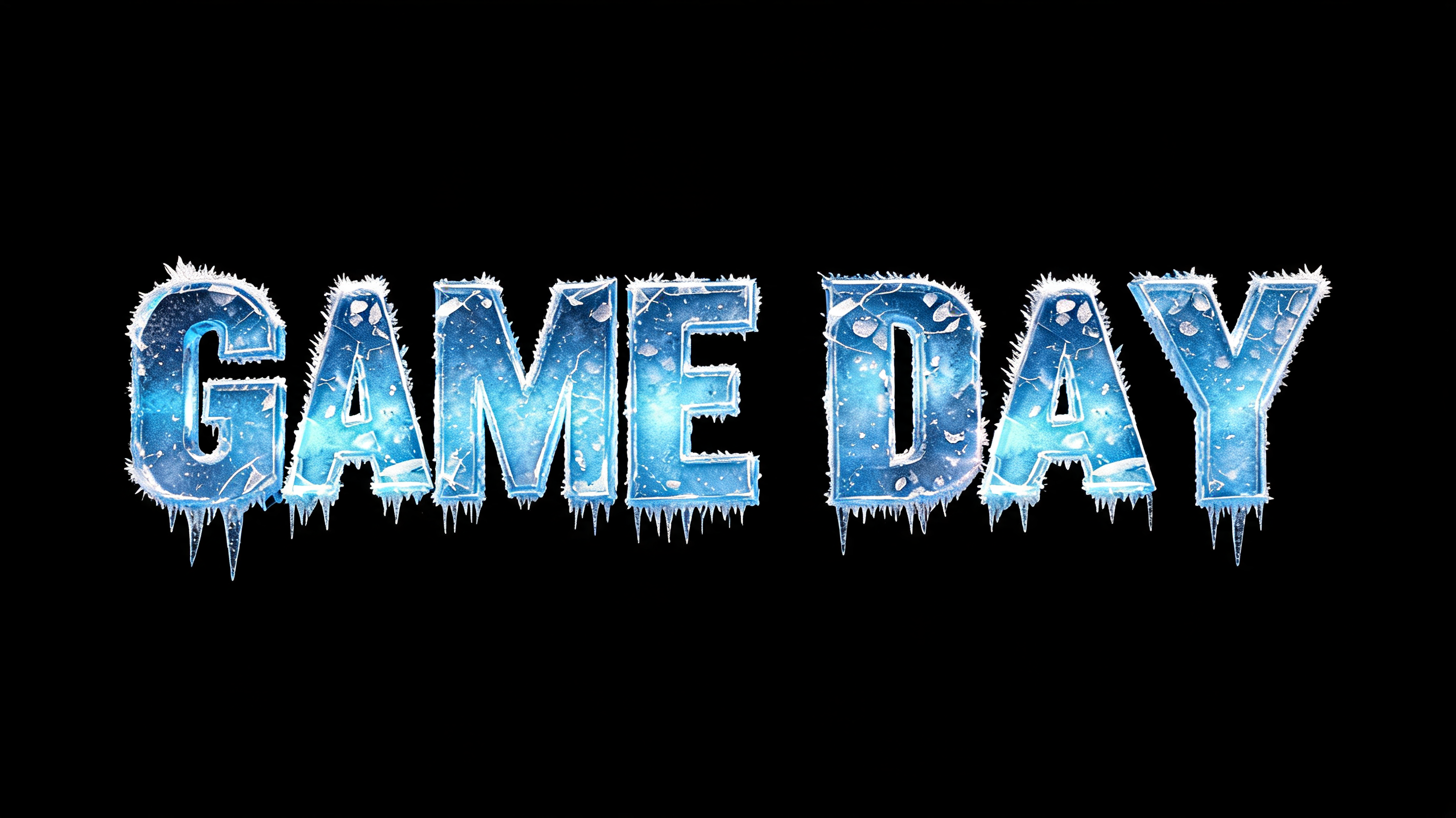 "GAME DAY" — Glass Frozen | AI Text Effect Generator