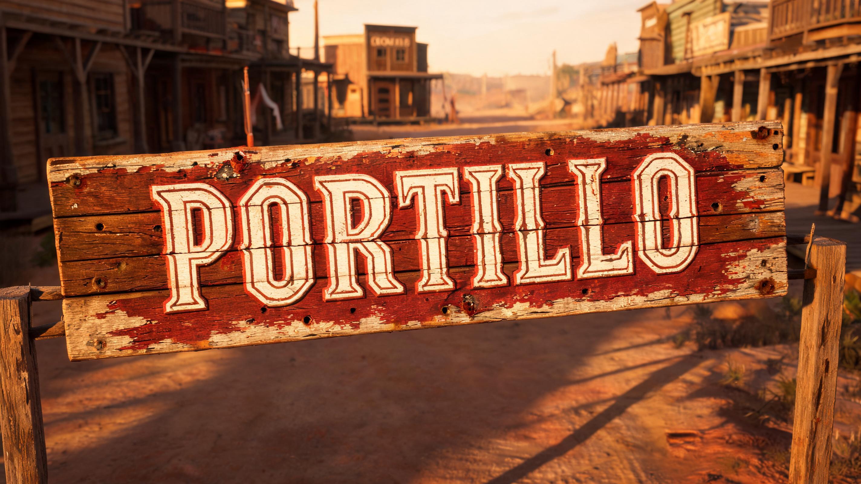 "Portillo" — Vintage | AI Text Effect Generator