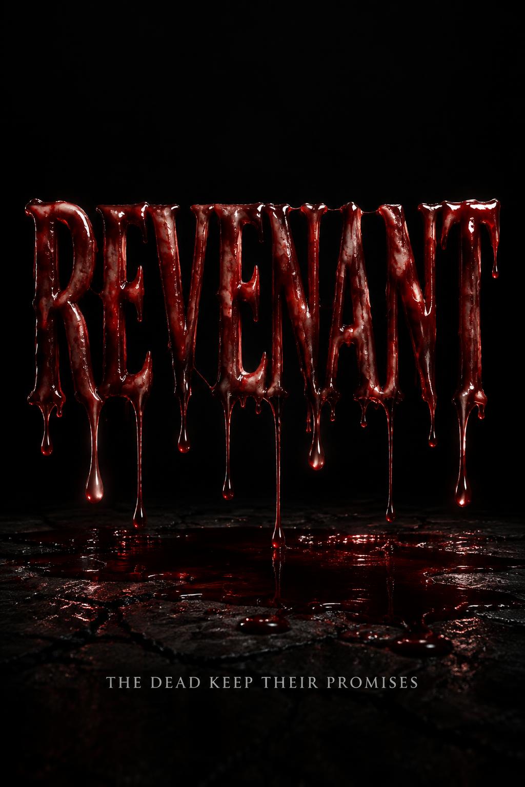"REVENANT
THE DEAD KEEP THEIR PROMISES" — Drip Font Blood | AI Text Effect Generator