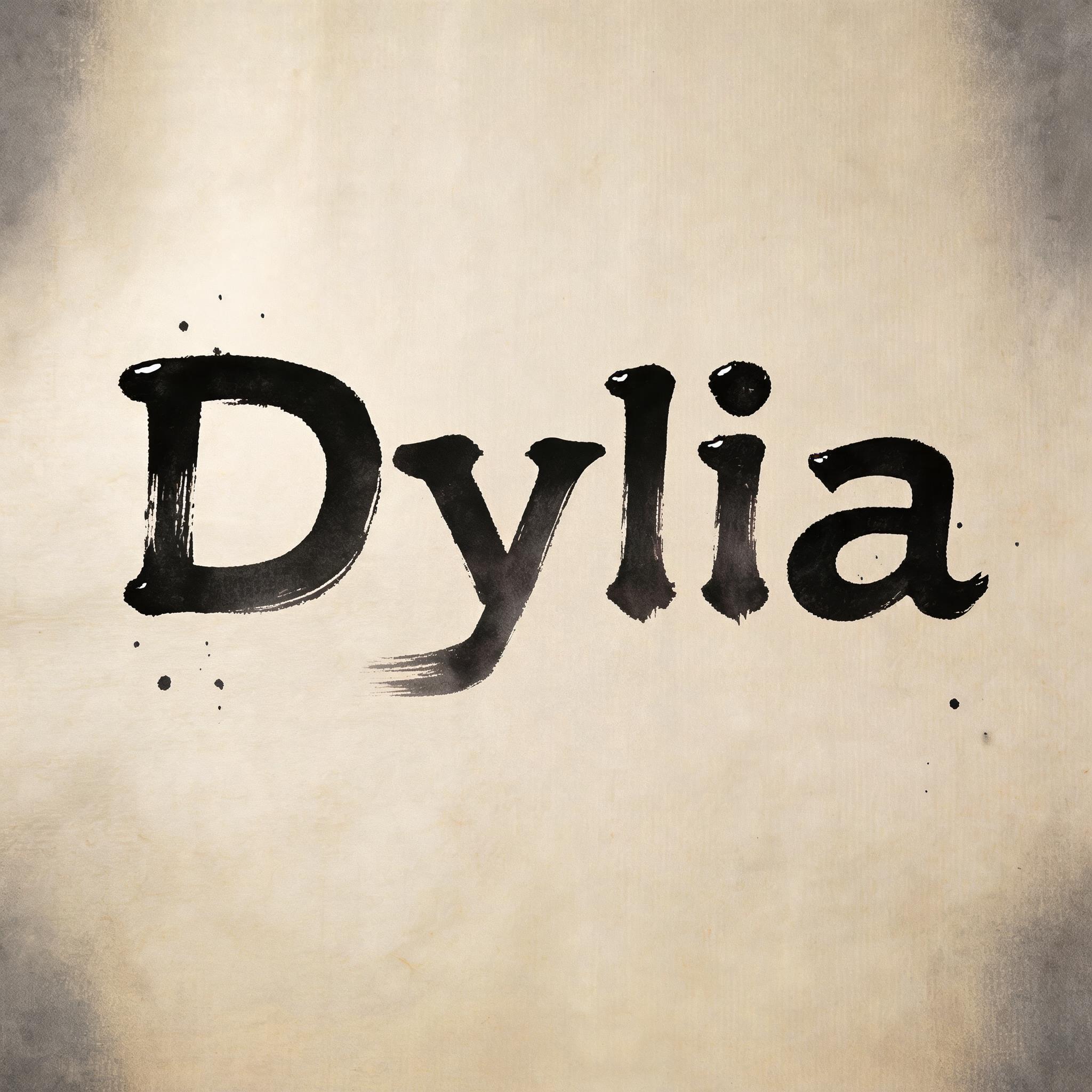 "Dylia" — Brush Chinese Ink | AI Text Effect Generator