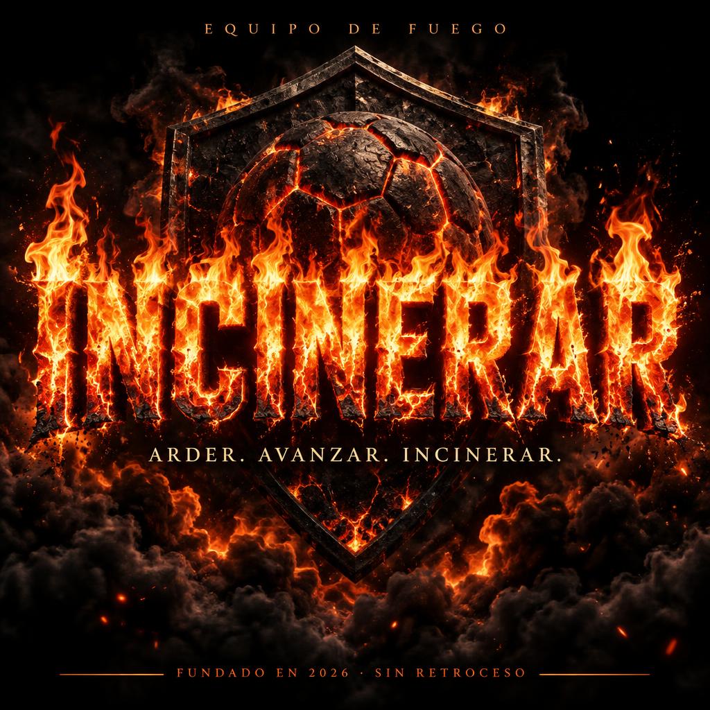 "INCINERAR
EQUIPO DE FUEGO
ARDER. AVANZAR. INCINERAR.
FUNDADO EN 2026 · SIN RETROCESO" — Fire Smoke | AI Text Effect Generator