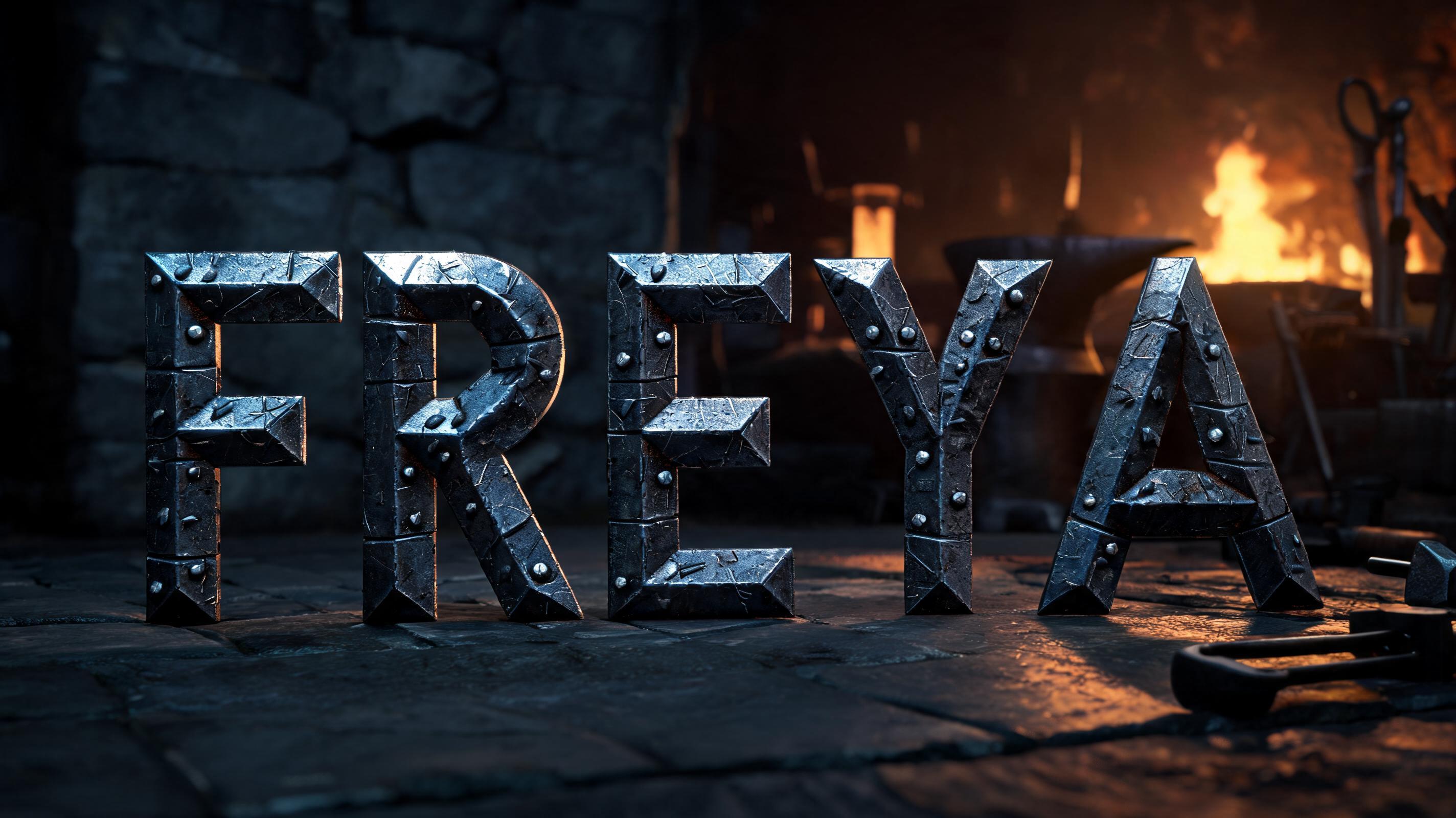 "Freya" — Viking | AI Text Effect Generator