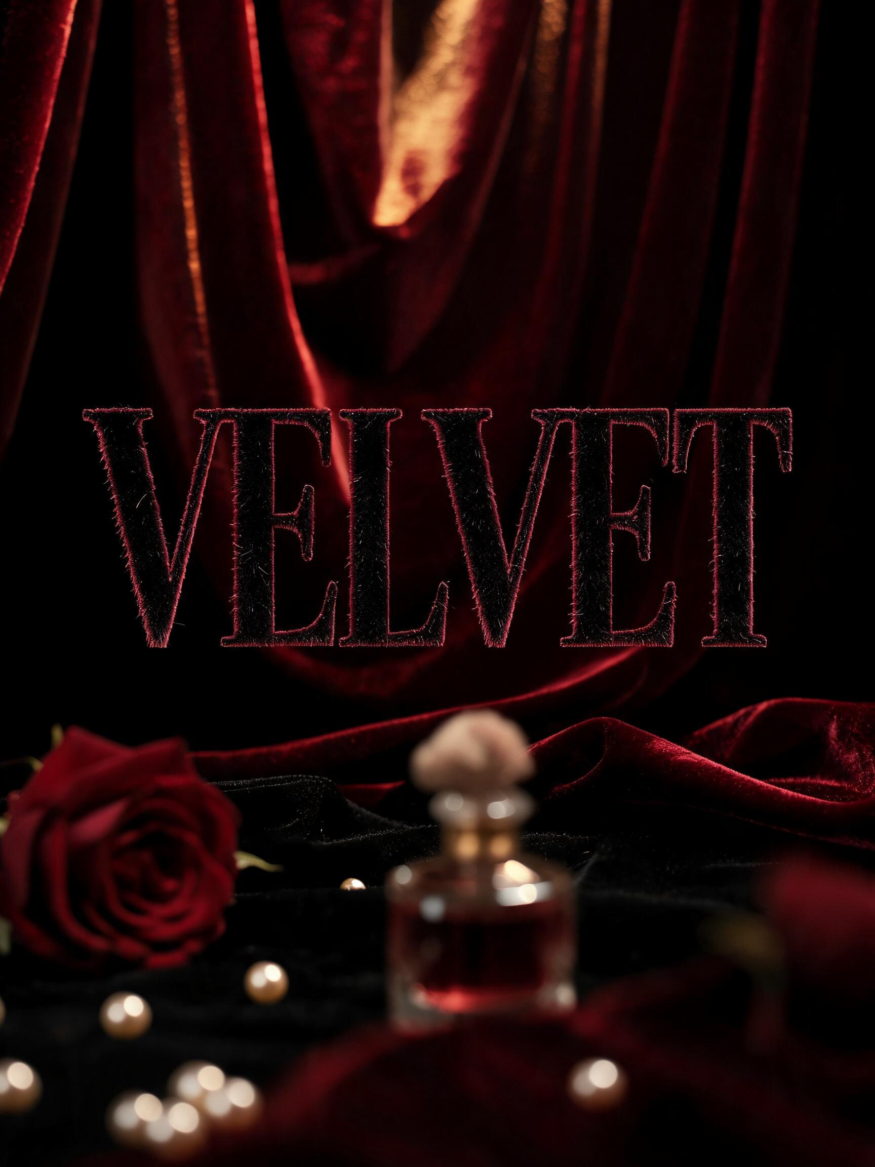 "Velvet" —  | AI Text Effect Generator