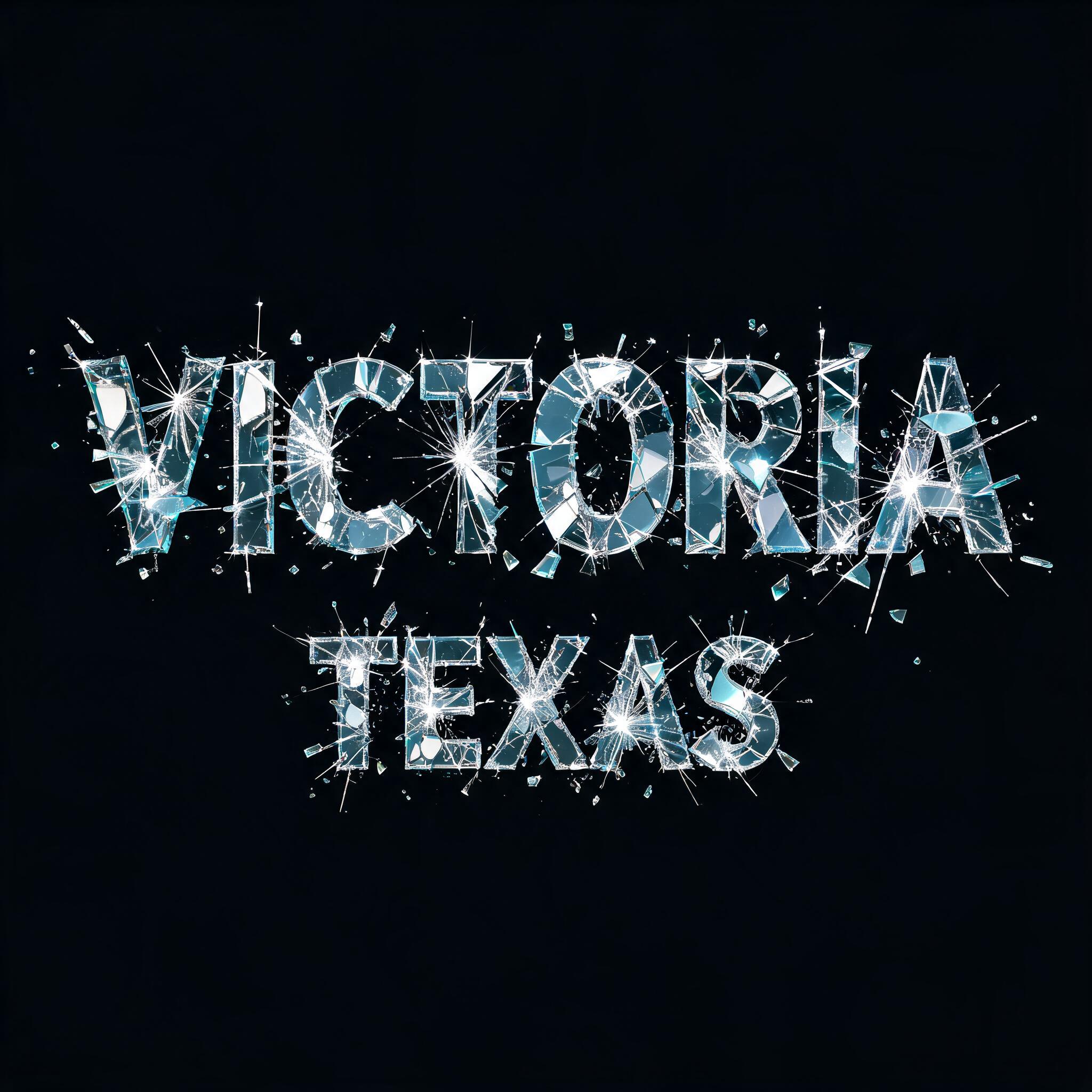 "VICTORIA TEXAS" — Glass Broken | AI Text Effect Generator