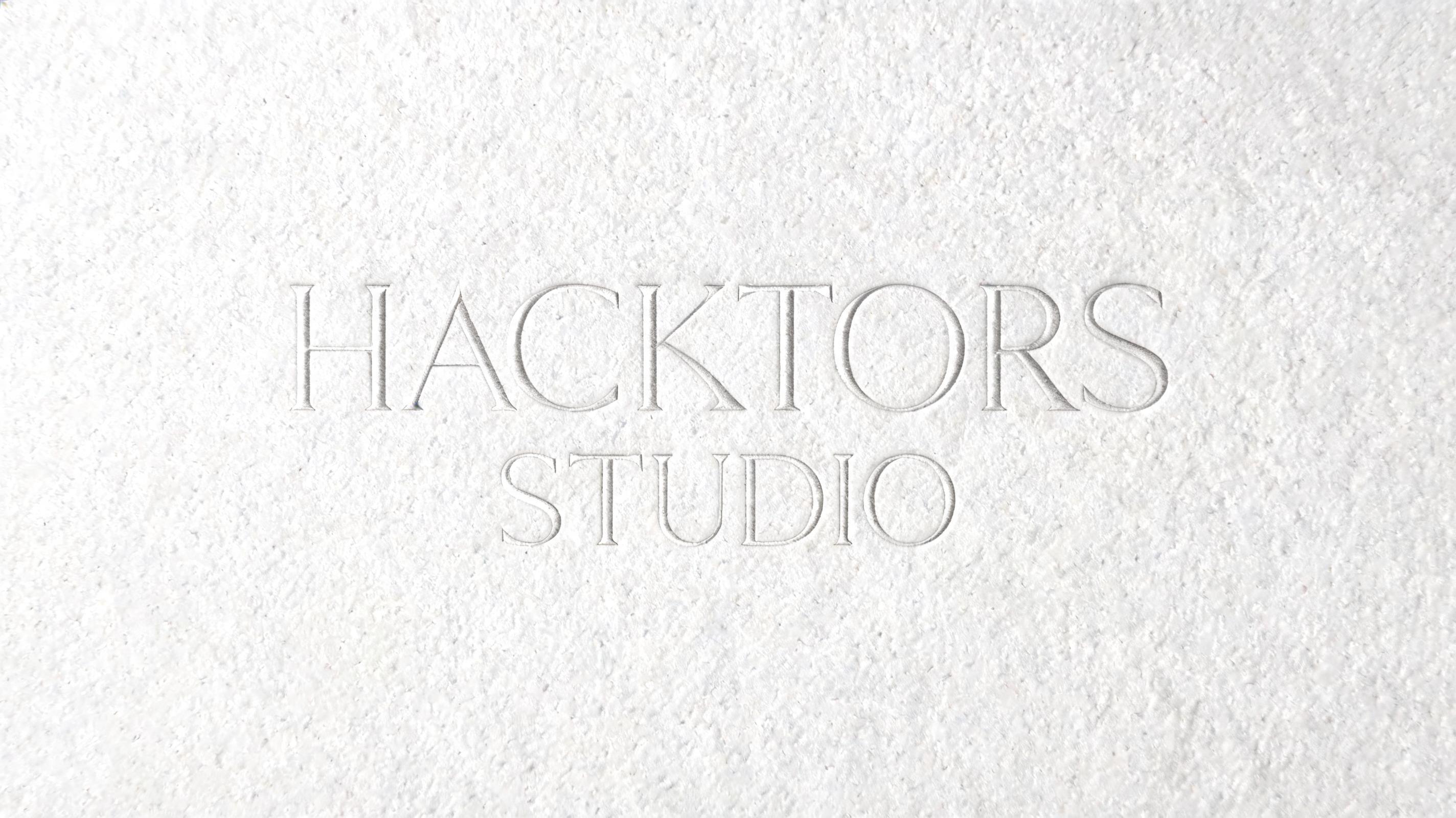 "HACKTORS STUDIO" — Emboss | AI Text Effect Generator