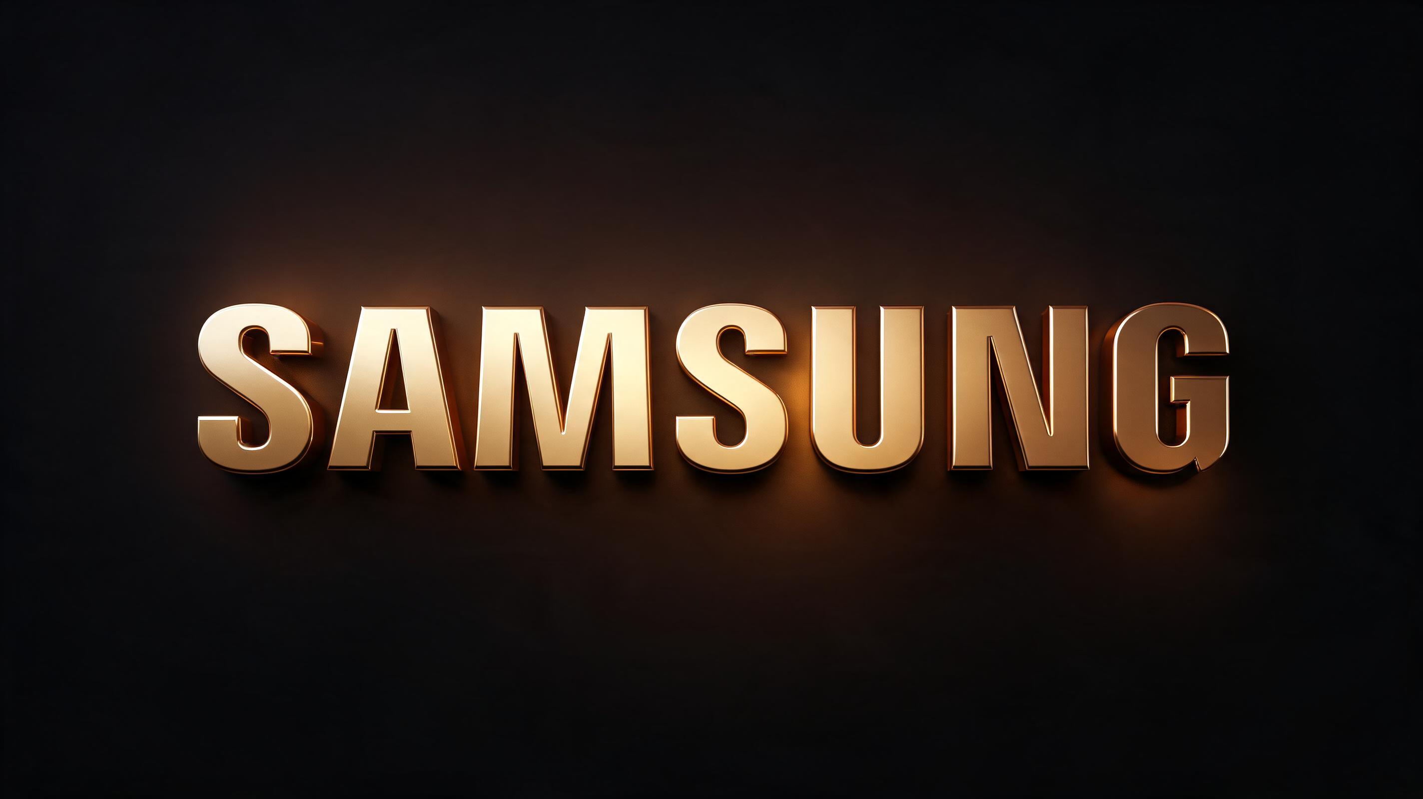 "SAMSUNG" — 3d Bold Gold | AI Text Effect Generator