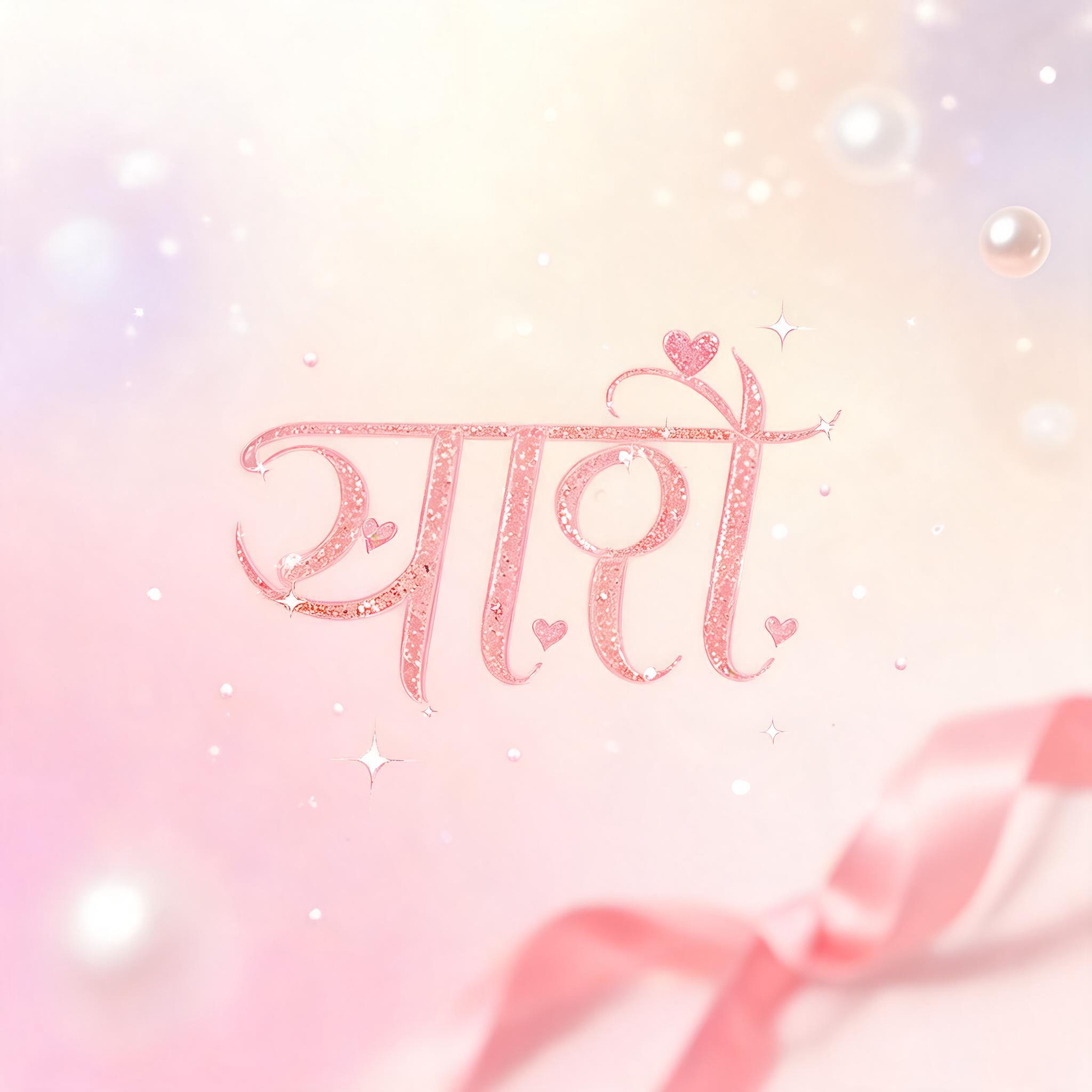 "वारी" — Cursive Aesthetic text effect