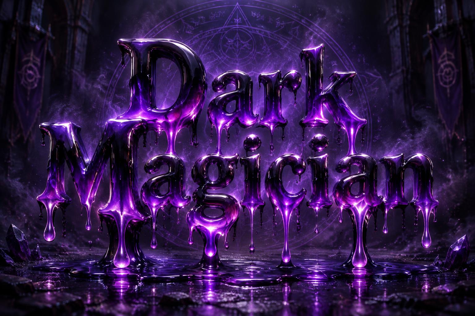 "Dark Magician" — Drip Font Melting | AI Text Effect Generator